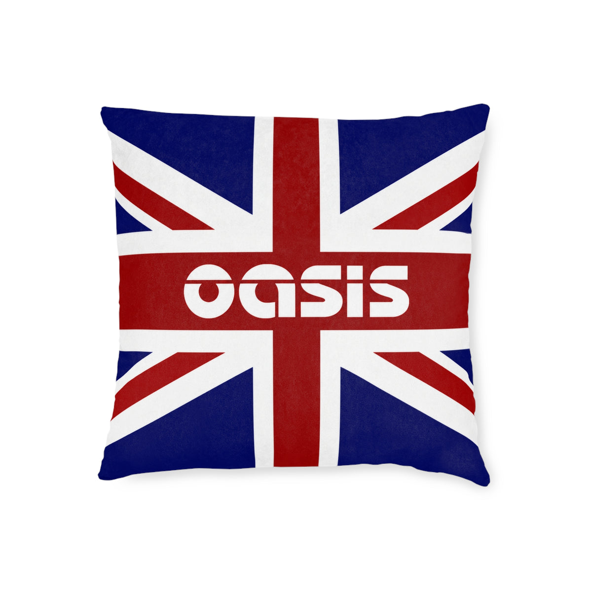 Union Jack Oasis Accent Pillow – British Rock Band Throw Cushion