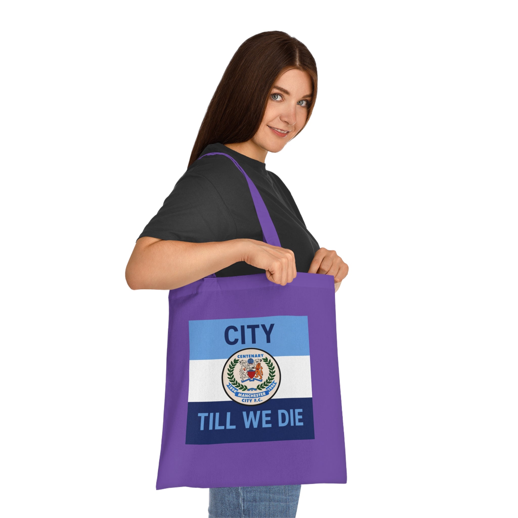 City Till We Die Cotton Tote - Football Fan Flag Tote Bag