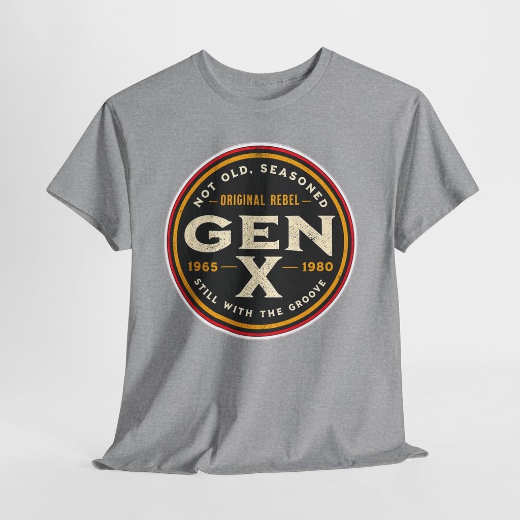 Gen X Tee - 'Not Old, Seasoned' Vintage Rebel Graphic T-Shirt (1965-1980)