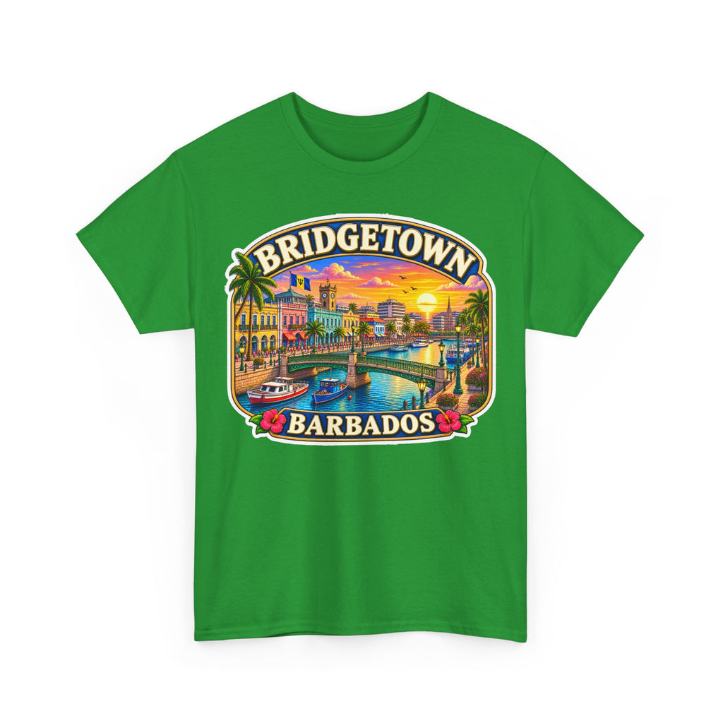 Bridgetown Barbados Vintage Sunset Tee — Caribbean Travel Souvenir T-Shirt