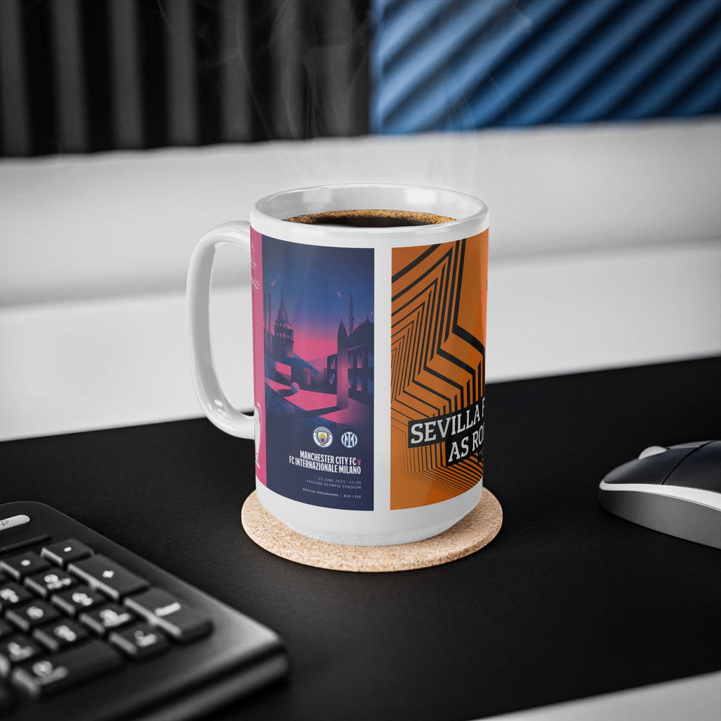 2023 UEFA Finals Programme Covers Inspired Ceramic Coffee Mug 11oz/15oz