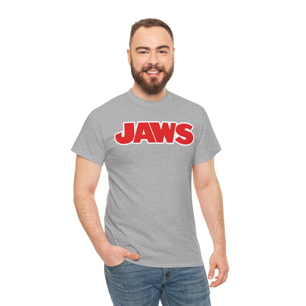 Jaws Logo Tee — Retro Red Movie Graphic T‑Shirt
