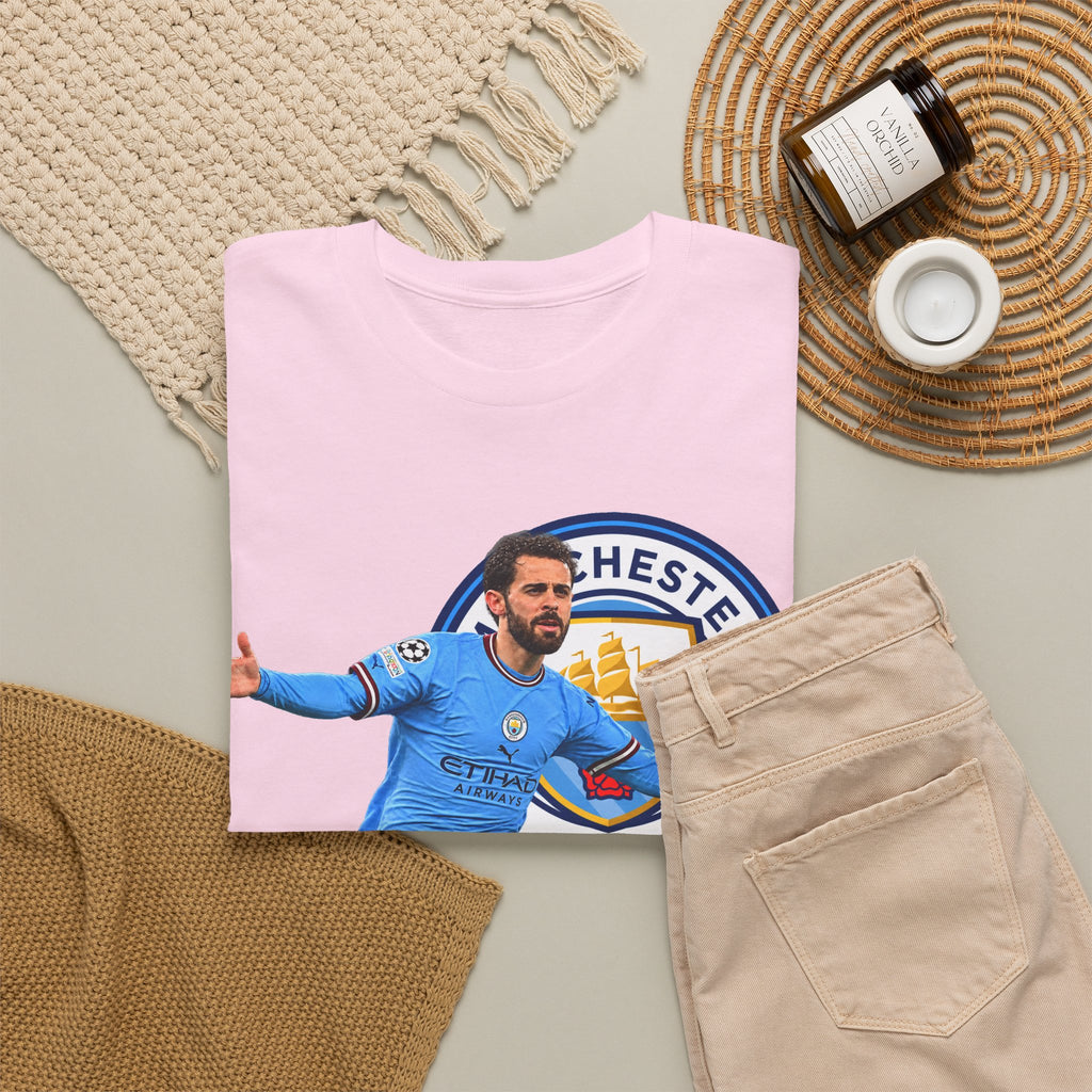 Bernardo Silva Manchester City Football Club Graphic Tee — Celebratory Player Design