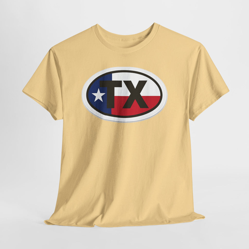 Texas Flag TX Oval T-Shirt — Patriotic Lone Star Tee