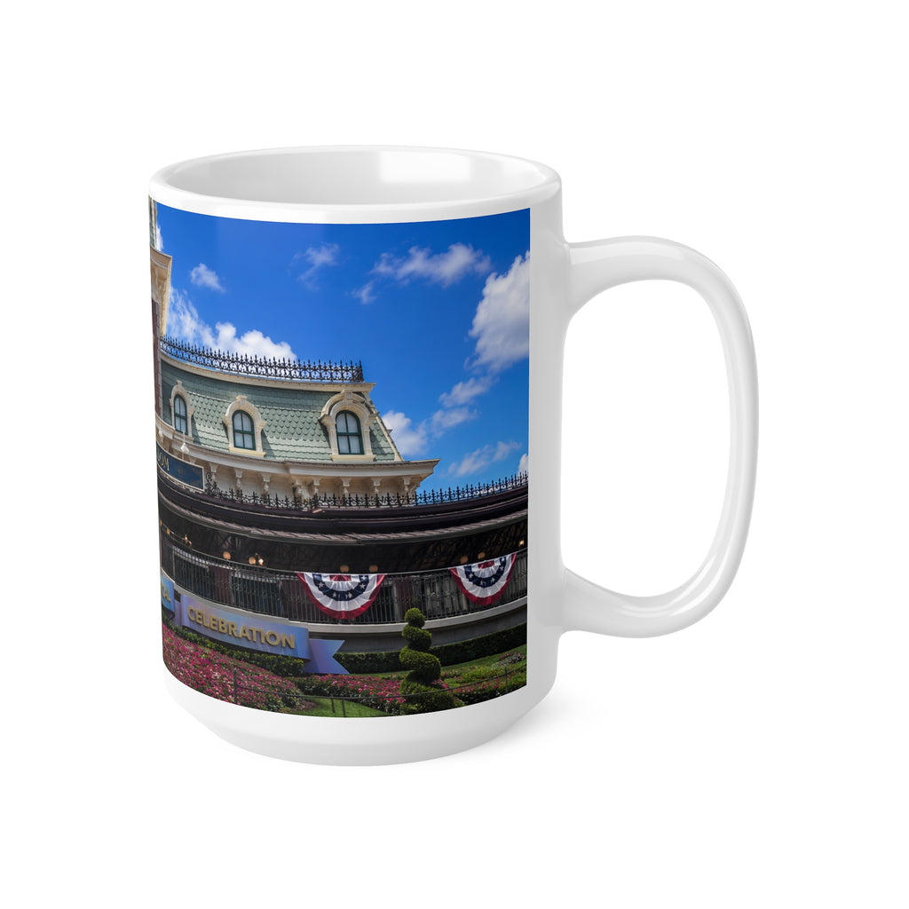 Magic Kingdom Train Station Photo Mug — 11oz & 15oz Ceramic Coffee Cup