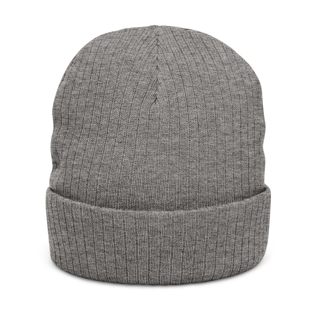 Embroidered 'MLD Football Programmes' Ribbed Knit Beanie