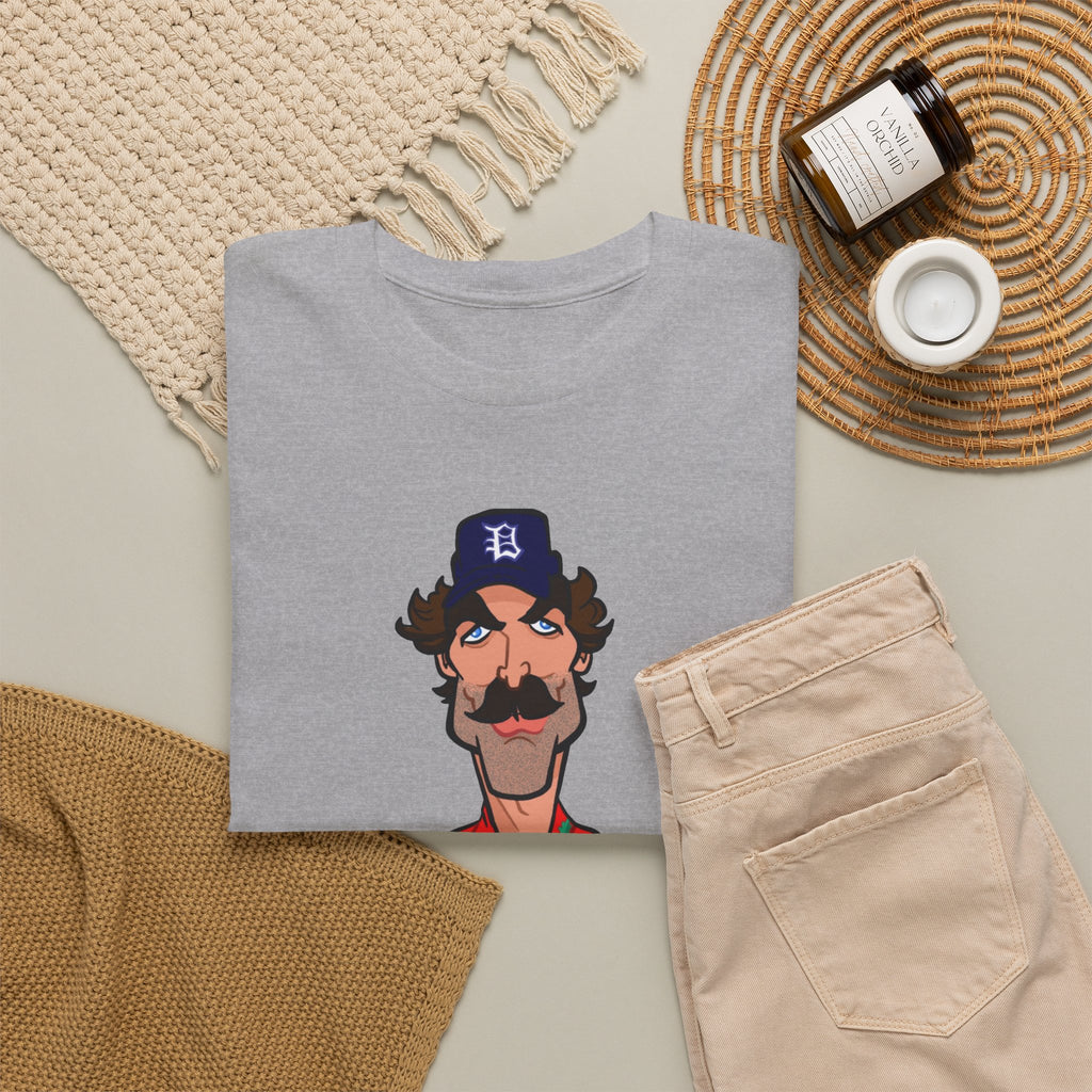 Magnum PI Retro Caricature T-Shirt — Retro Mustache Hat Portrait Tee