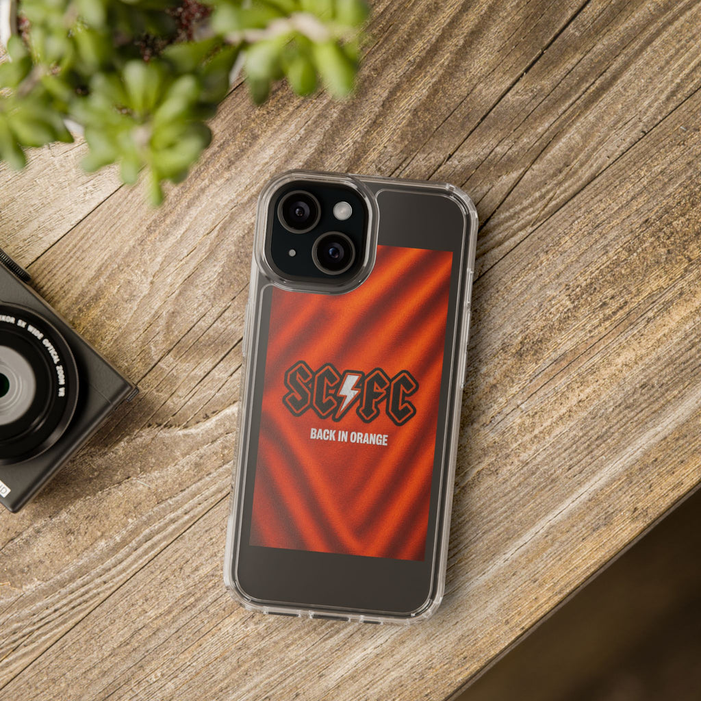 Salford CIty Inspired Phone Case — 'SCFC Back in Orange' Clear Protective Cover