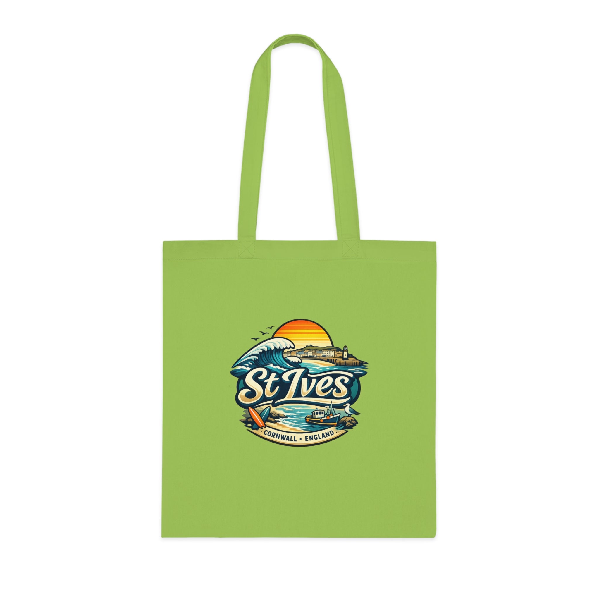 St Ives Beach Tote — Cornwall Surf Sunset Cotton Tote Bag