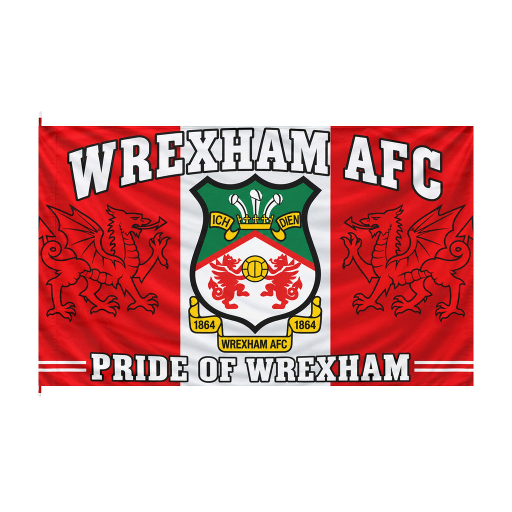 Wrexham AFC Pride Flag — Double-Sided Football Supporter Banner