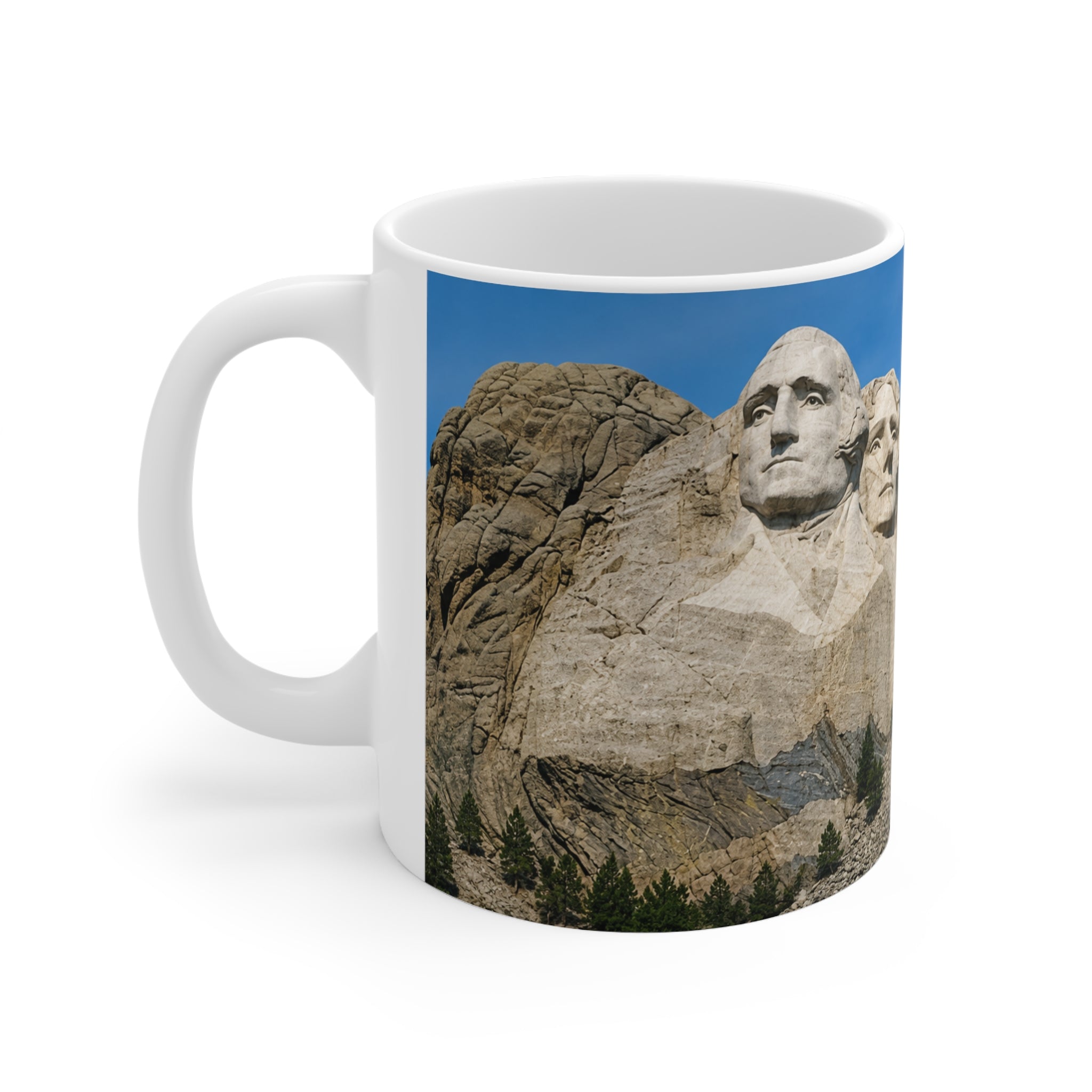 Mount Rushmore Photo Mug — Scenic Presidential Landmark Ceramic Coffee Cup (11oz, 15oz)