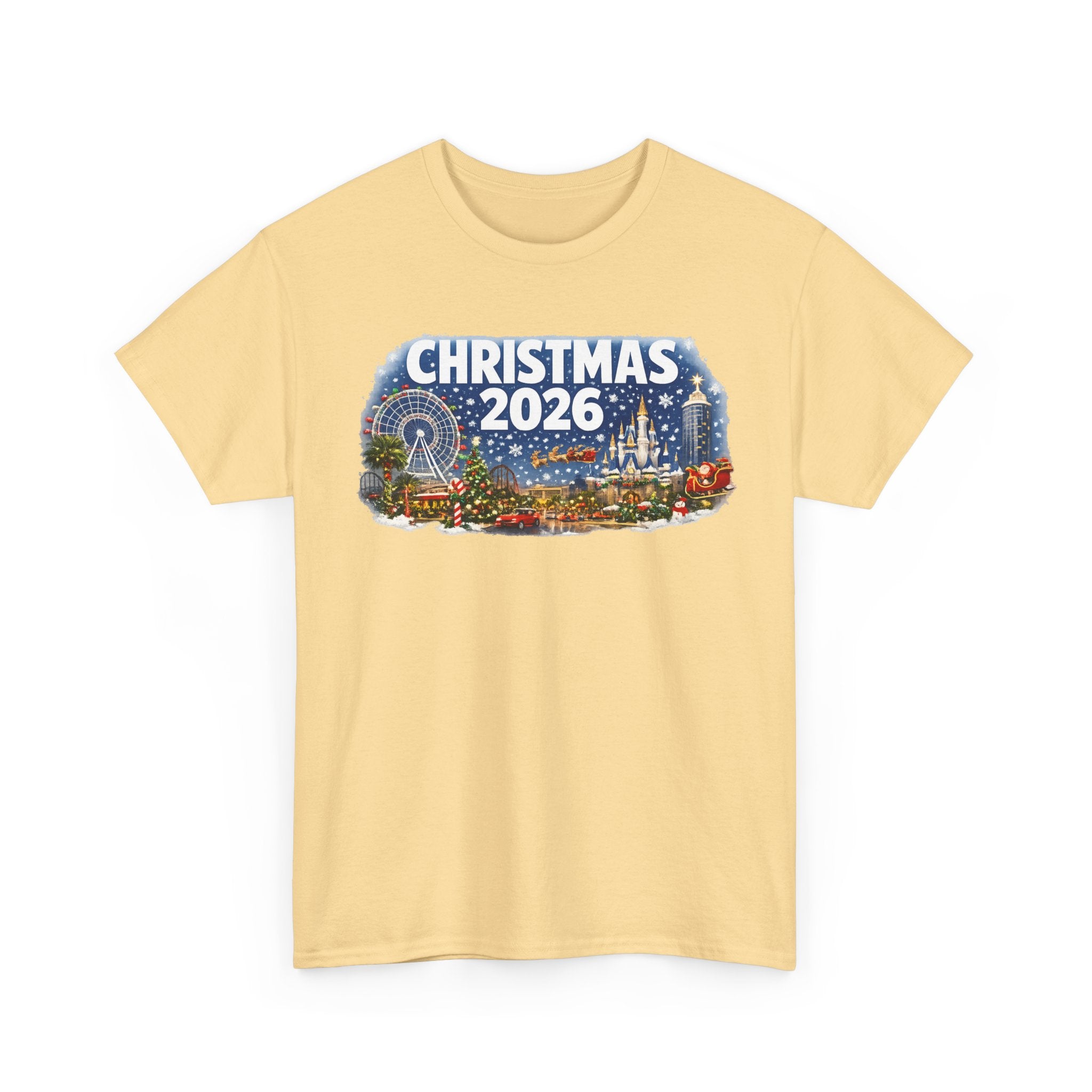 Christmas 2026 Holiday Tee — Festive Winter Village Graphic T-Shirt
