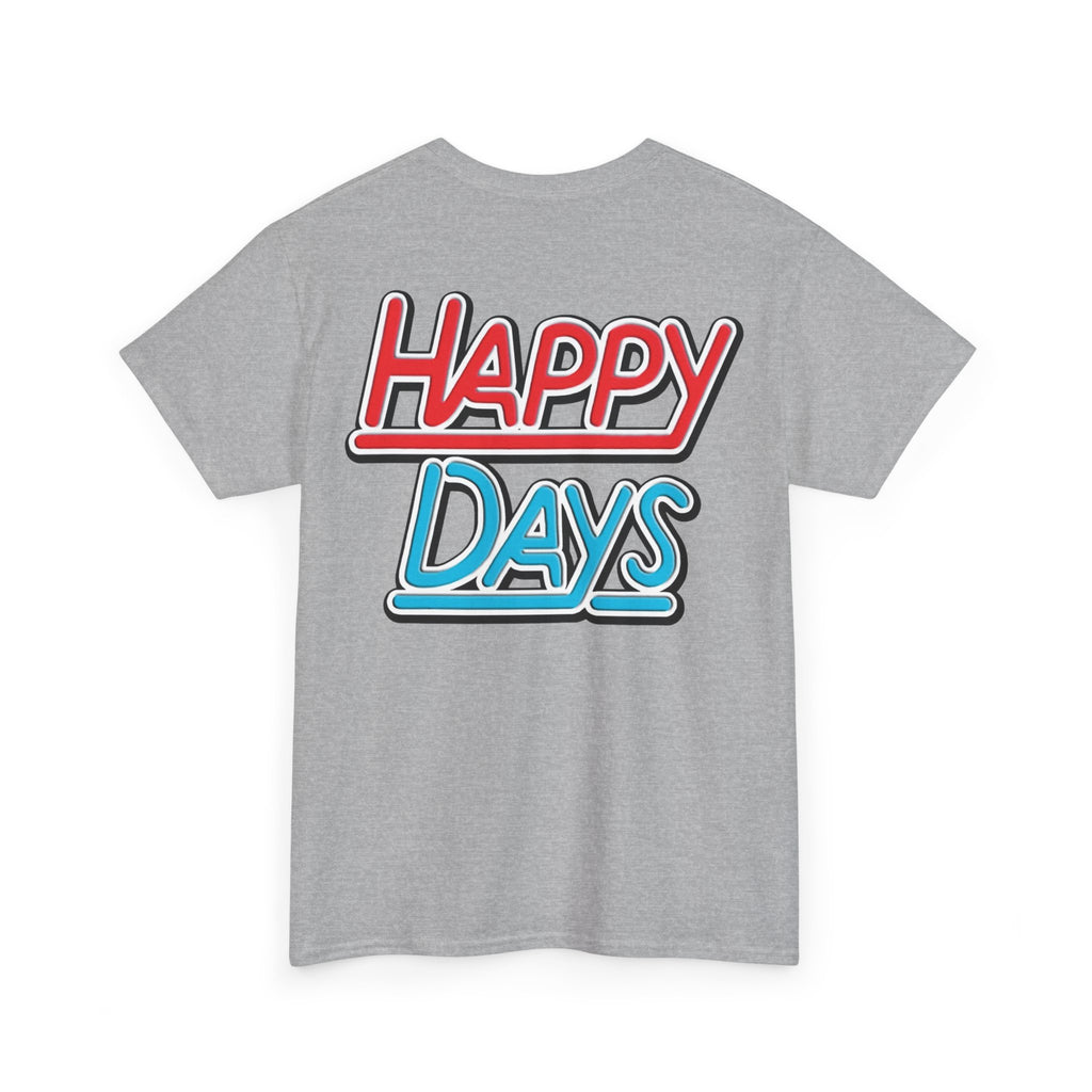 Happy Days Cast Caricature Tee — Retro 70s Sitcom Graphic T-Shirt