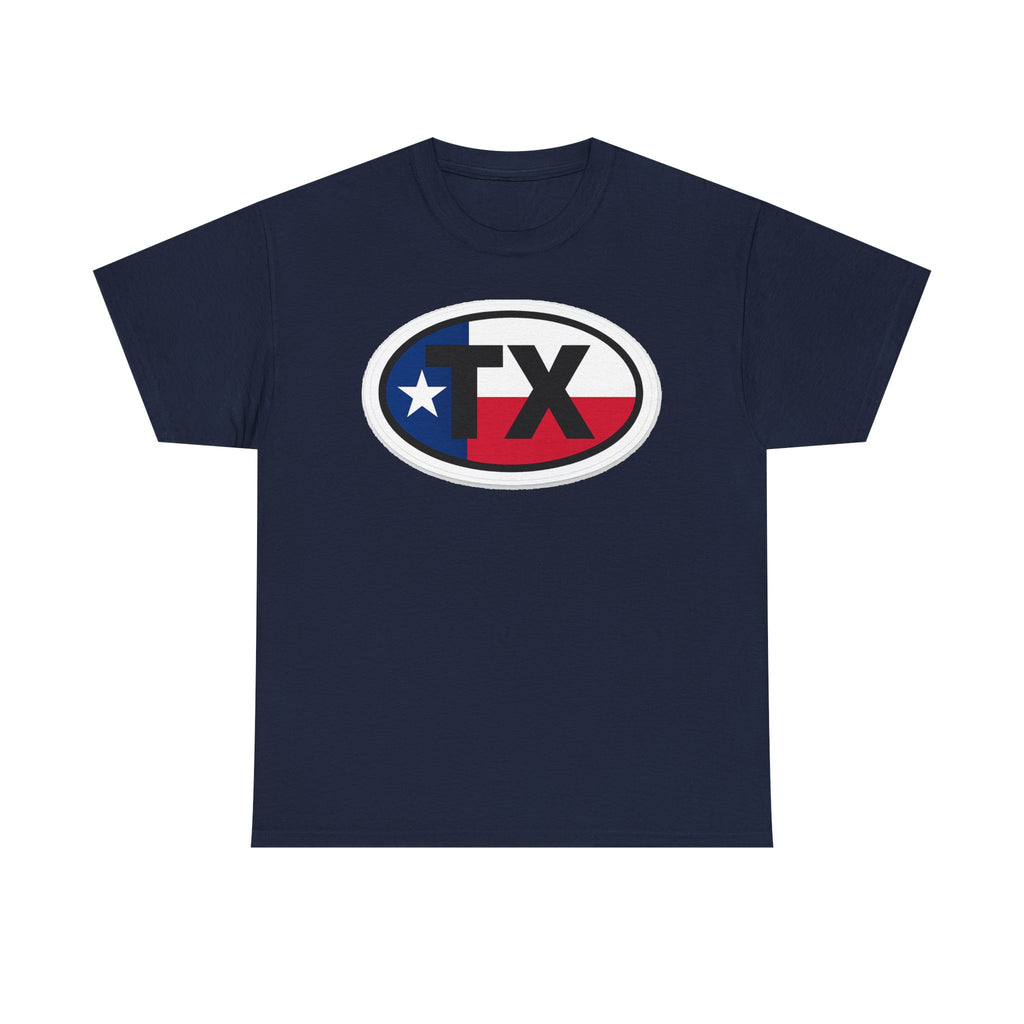 Texas Flag TX Oval T-Shirt — Patriotic Lone Star Tee