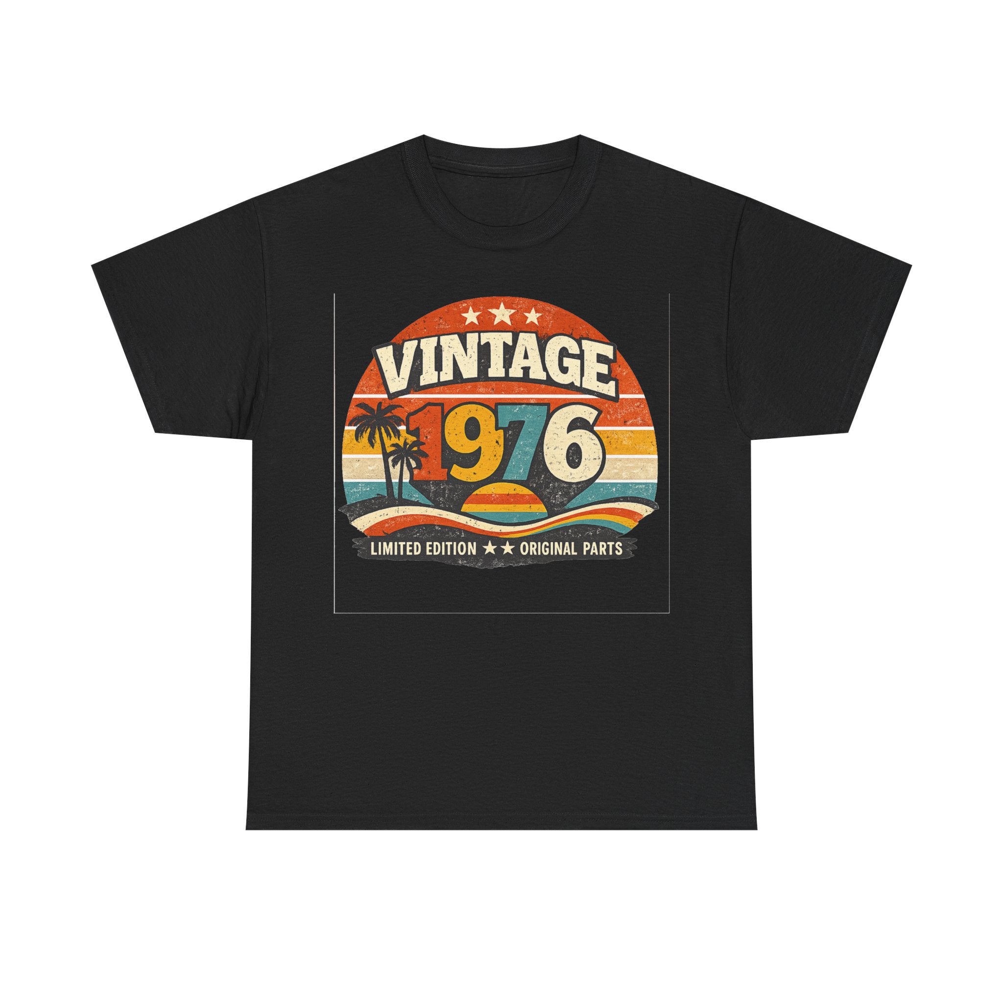 Vintage 1976 T-Shirt — Retro Beach Graphic "Vintage 1976" Birthday Tee