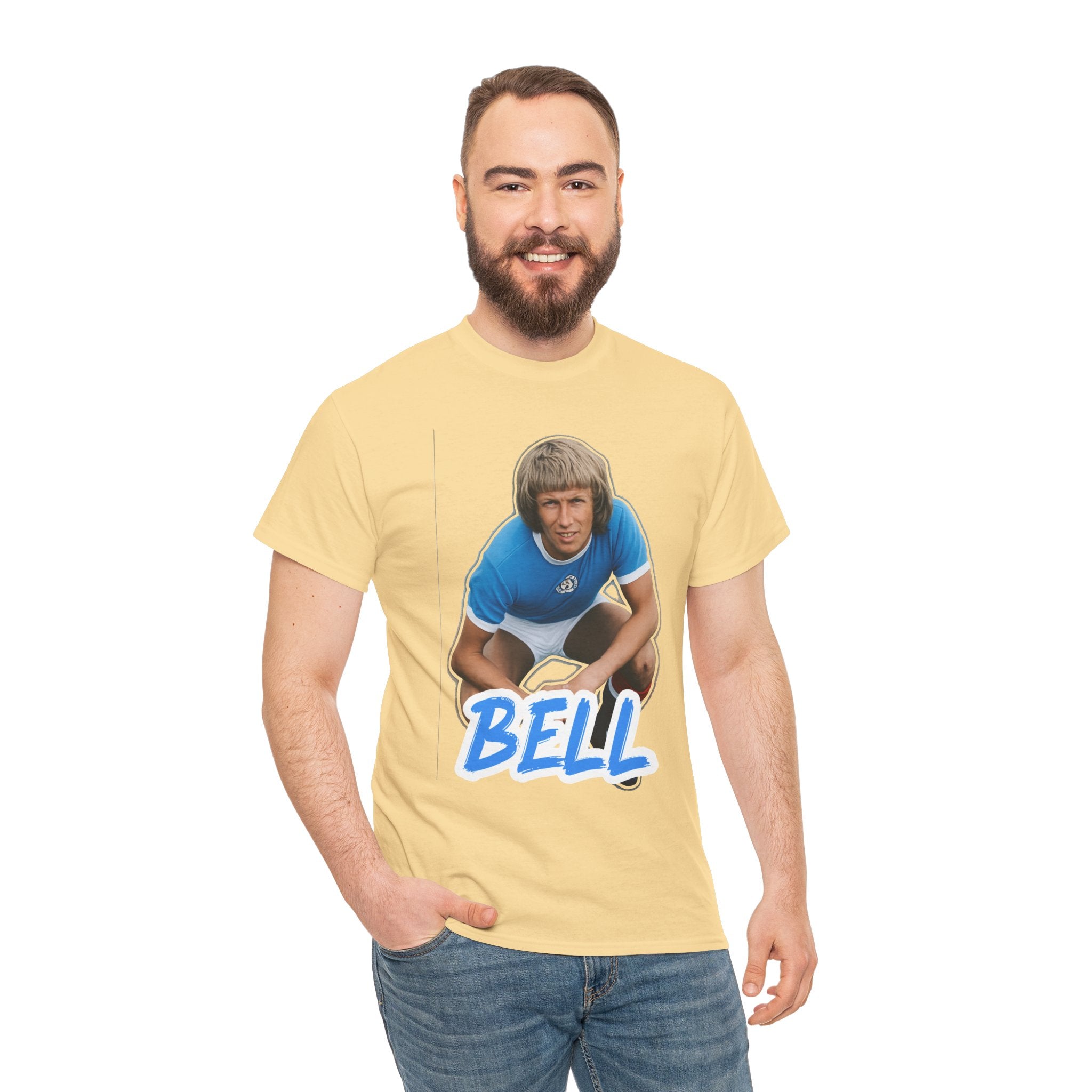 Colin Bell Manchester City Legend Retro Soccer Tee — Vintage Player Graphic T-Shirt