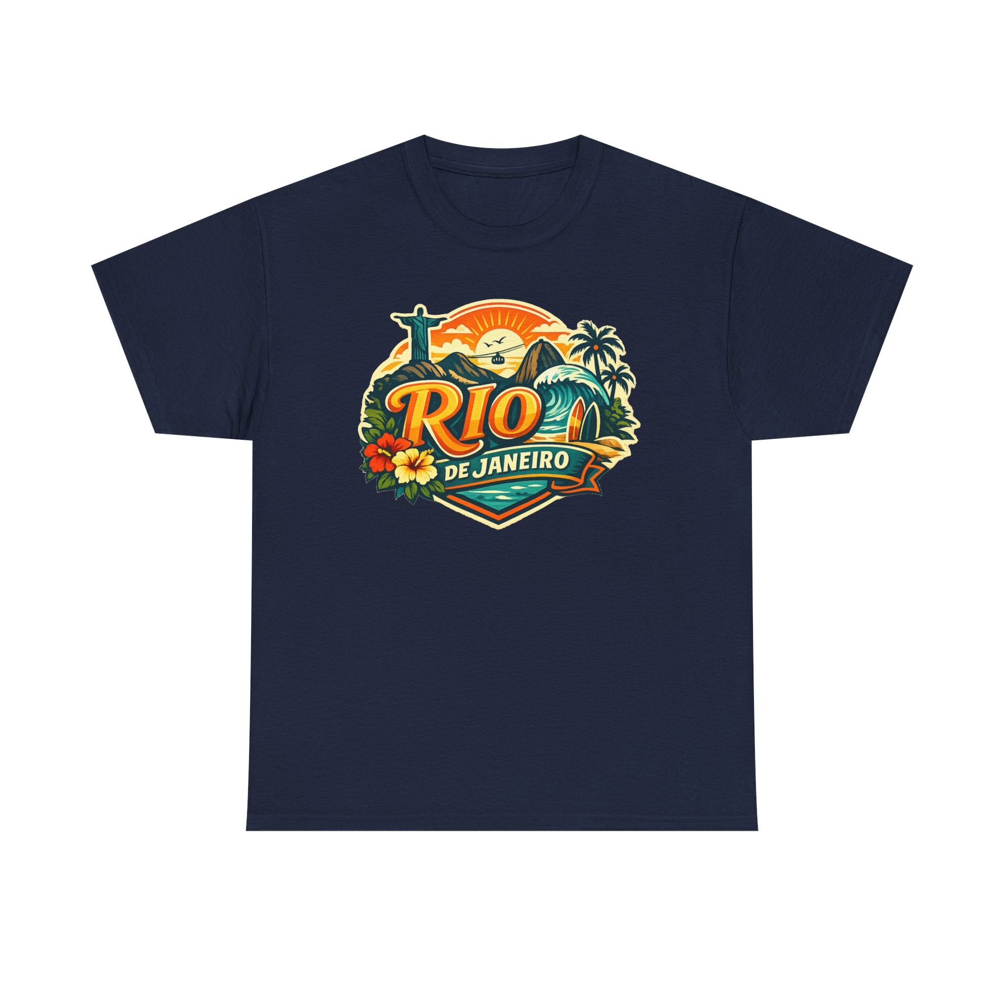 Rio de Janeiro Vintage Travel Tee – Tropical Sunset Beach T‑Shirt