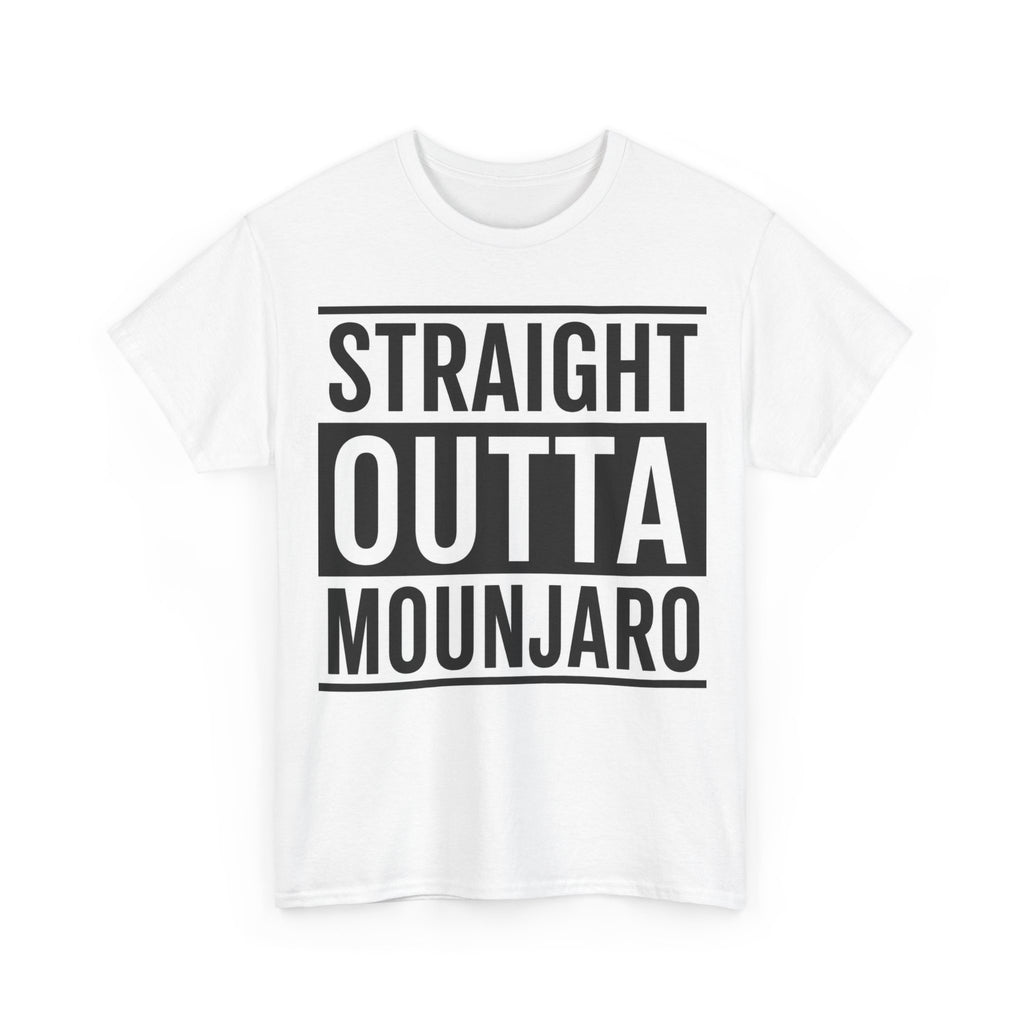 T-Shirt — "Straight Outta Mounjaro" Bold Typography Tee