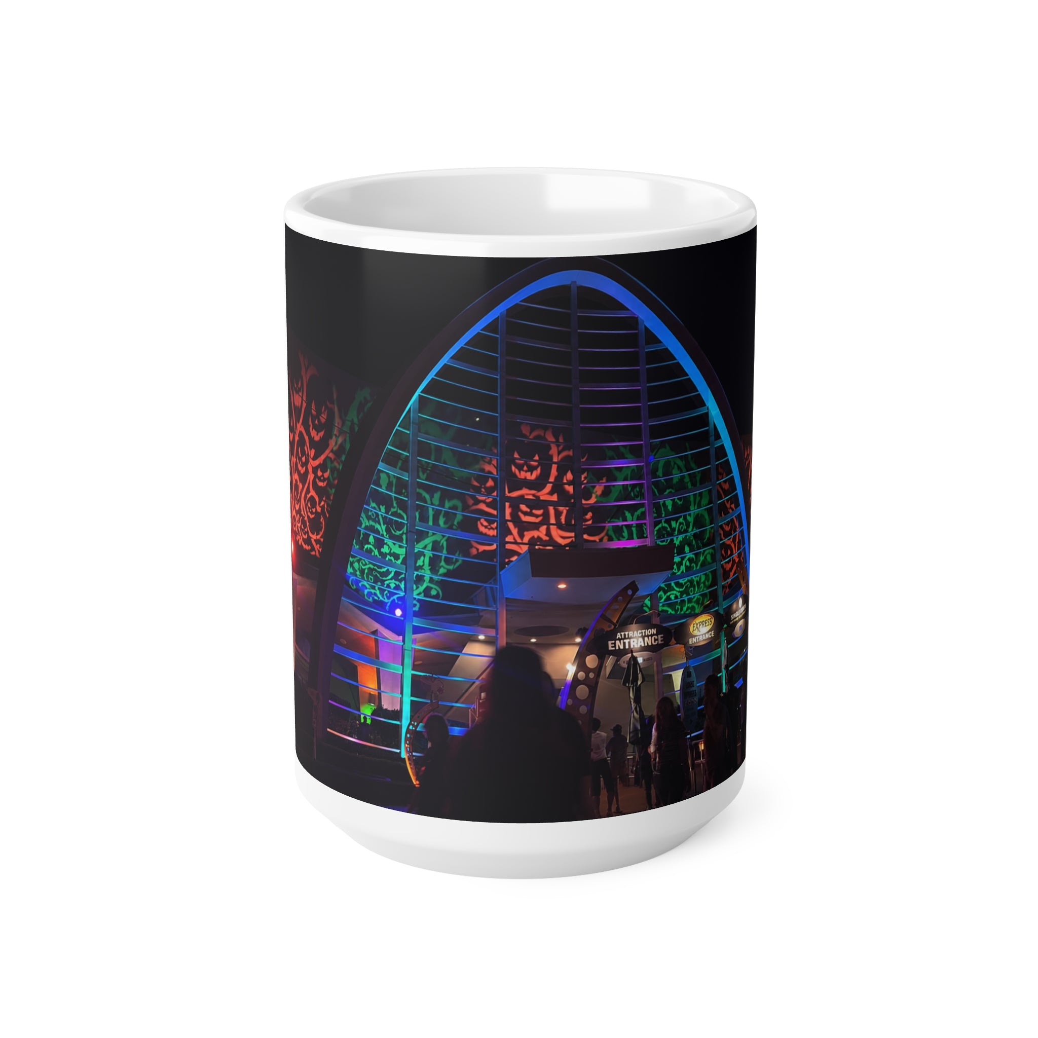 Universal HHN Festival Light Arch Ceramic Mug - Colorful Night Market Coffee Cup (11oz, 15oz)
