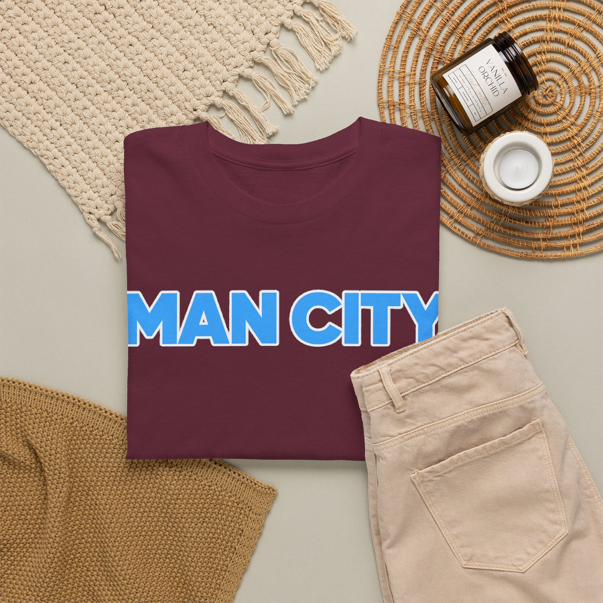 Man City Cotton T‑Shirt — Minimal Football Fan Tee