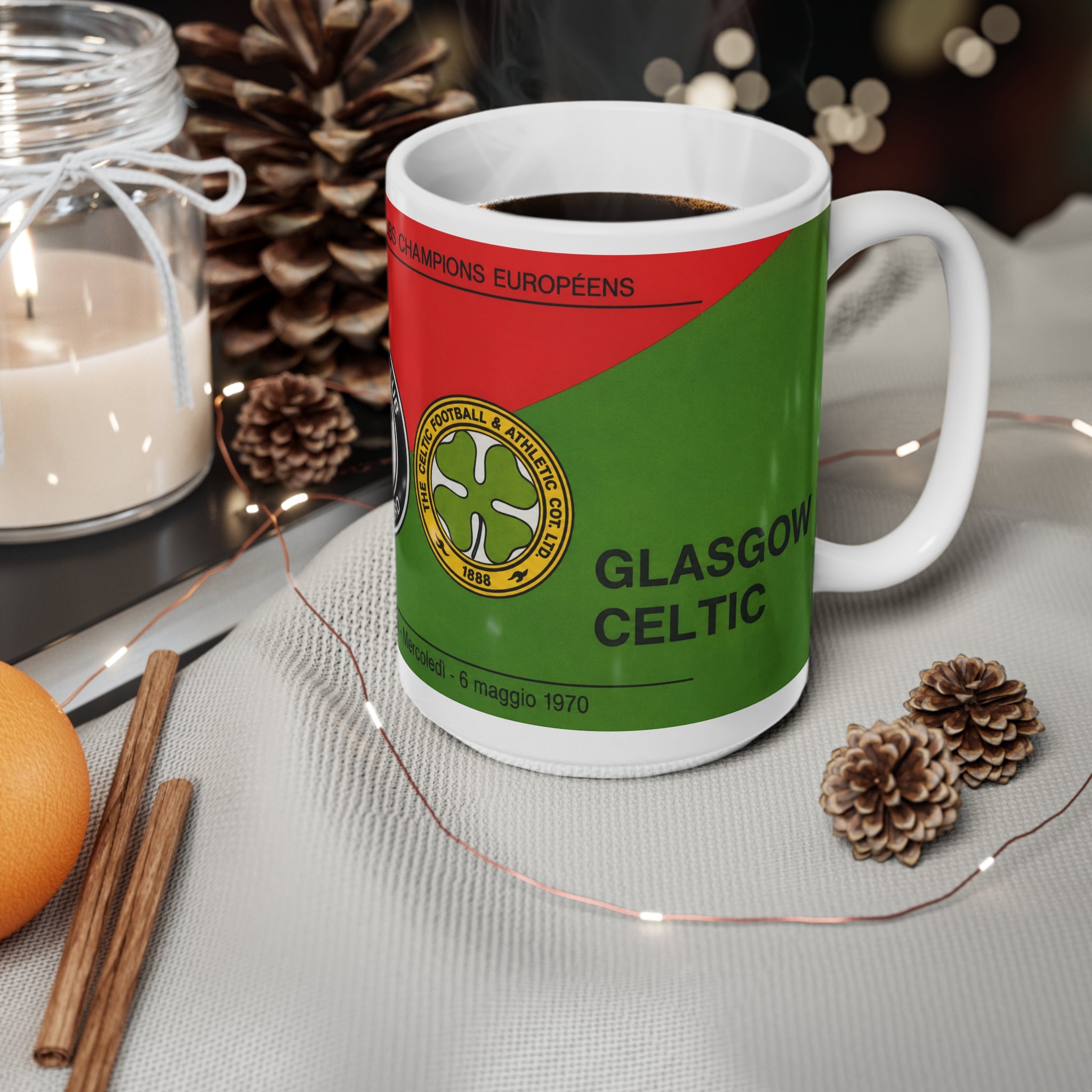 1970 European Cup Final Programme Cover Inspired Ceramic Coffee Mug — 11oz & 15oz