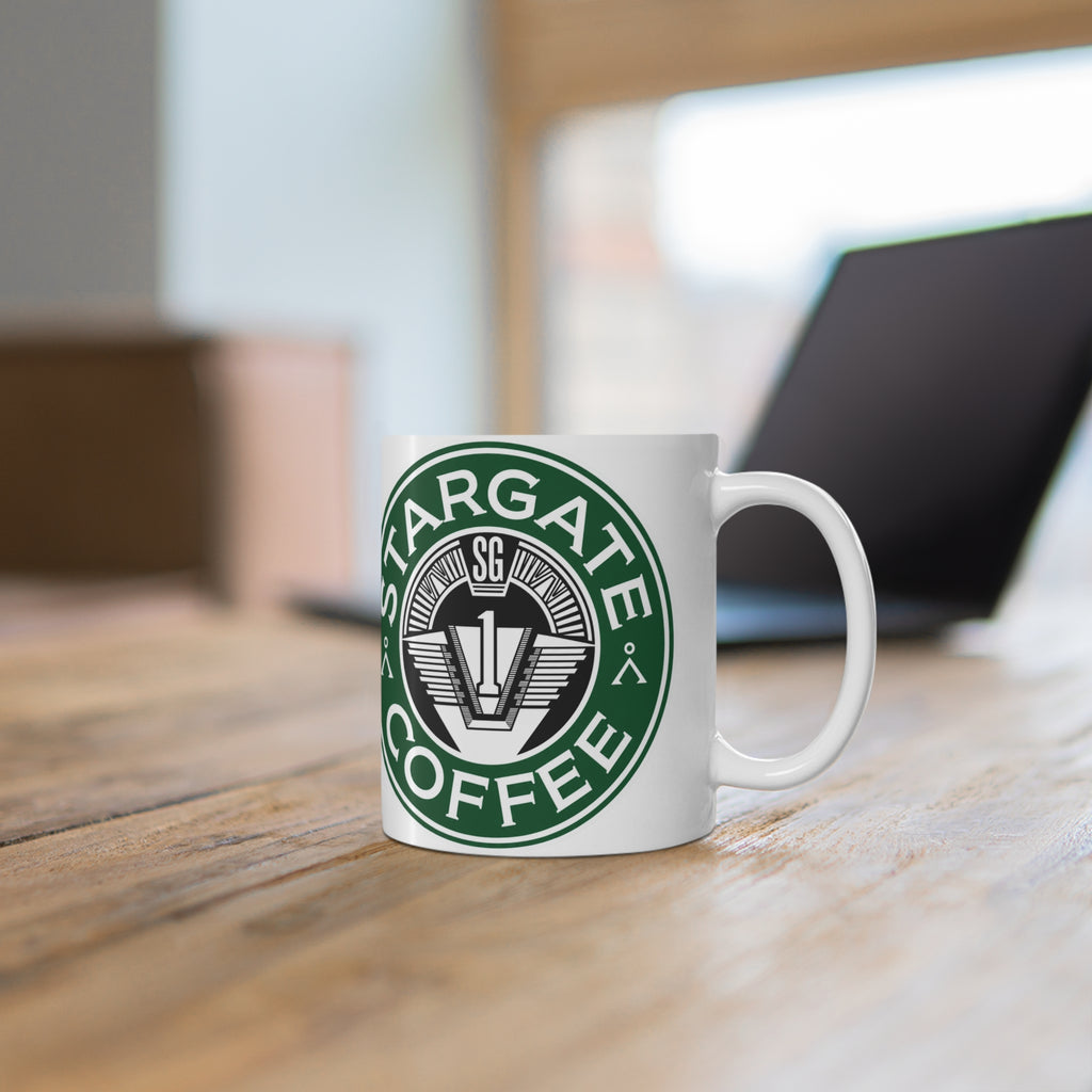 Stargate Coffee Ceramic Mug — 11oz & 15oz Branded Logo Coffee Cup