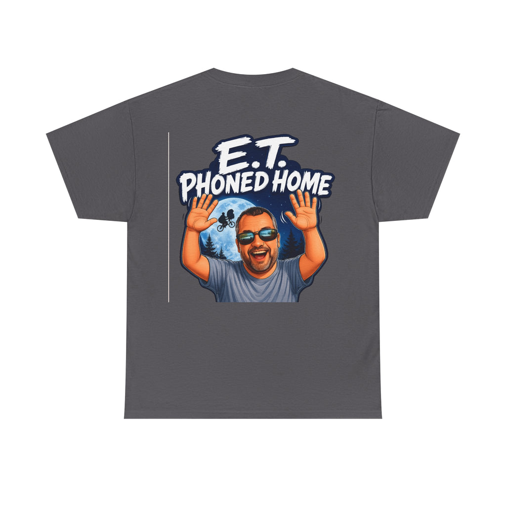 Graphic Tee — "E.T. Phoned Home" Smiling Guy Retro Design