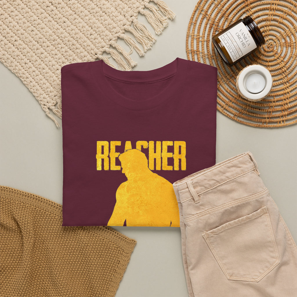 Reacher Silhouette Tee – Bold Yellow Graphic Shirt