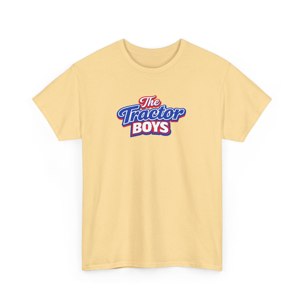 The Tractor Boys T-Shirt — Retro Blue & Red Logo Tee