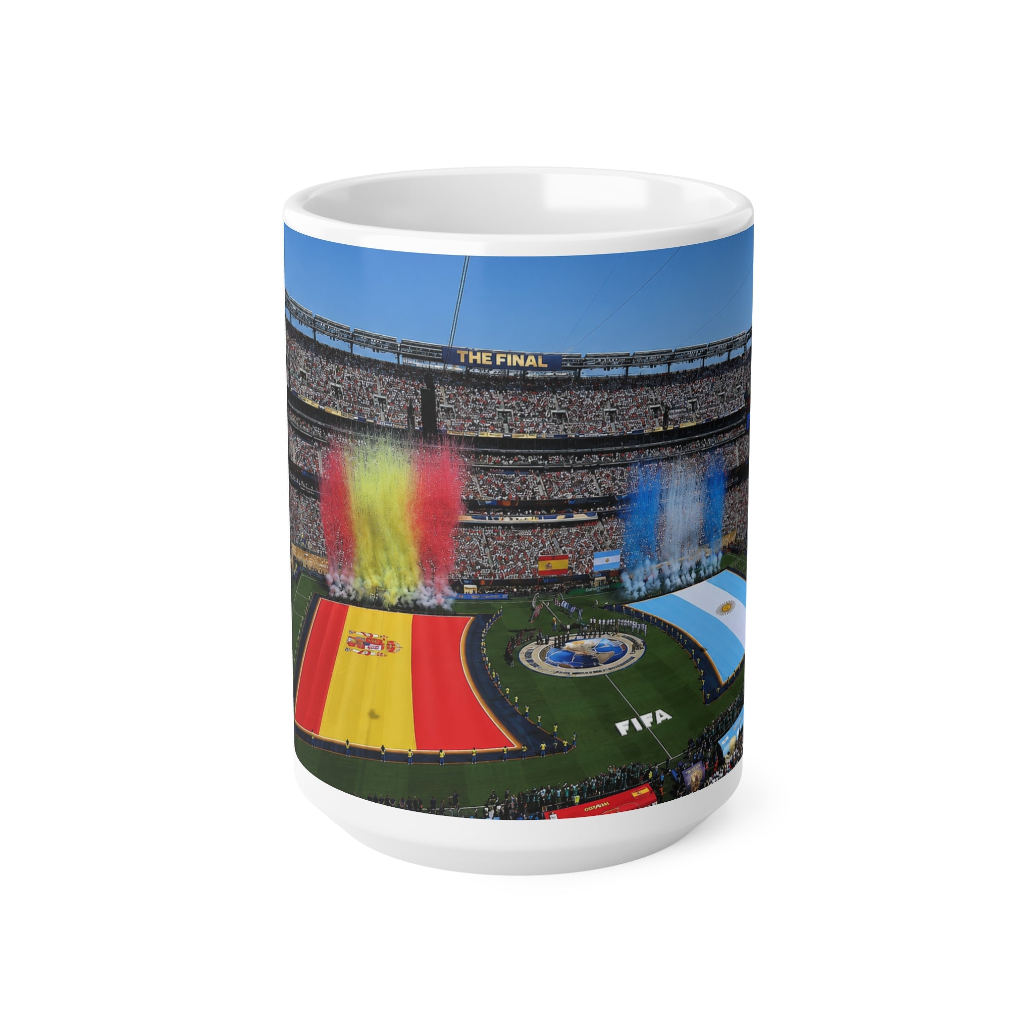 World Cup Final 2026 Stadium Ceramic Mug — National Flag Kickoff Design (11oz & 15oz)