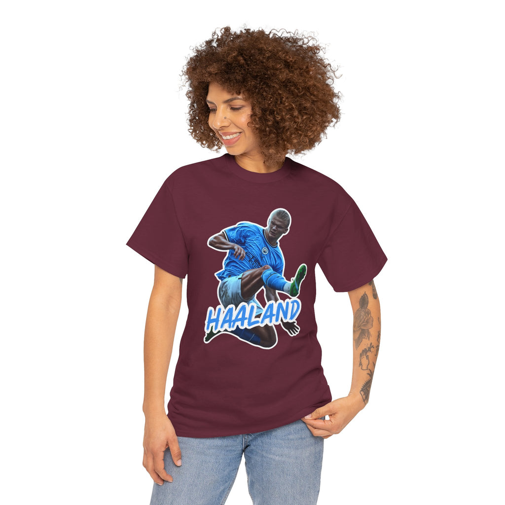Erling Haaland Manchester City Soccer T‑Shirt – Dynamic Action Graphic Tee