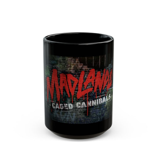 Black Mug — 'Madlands: Caged Cannibals' Horror Band Logo Coffee Cup (11oz/15oz)