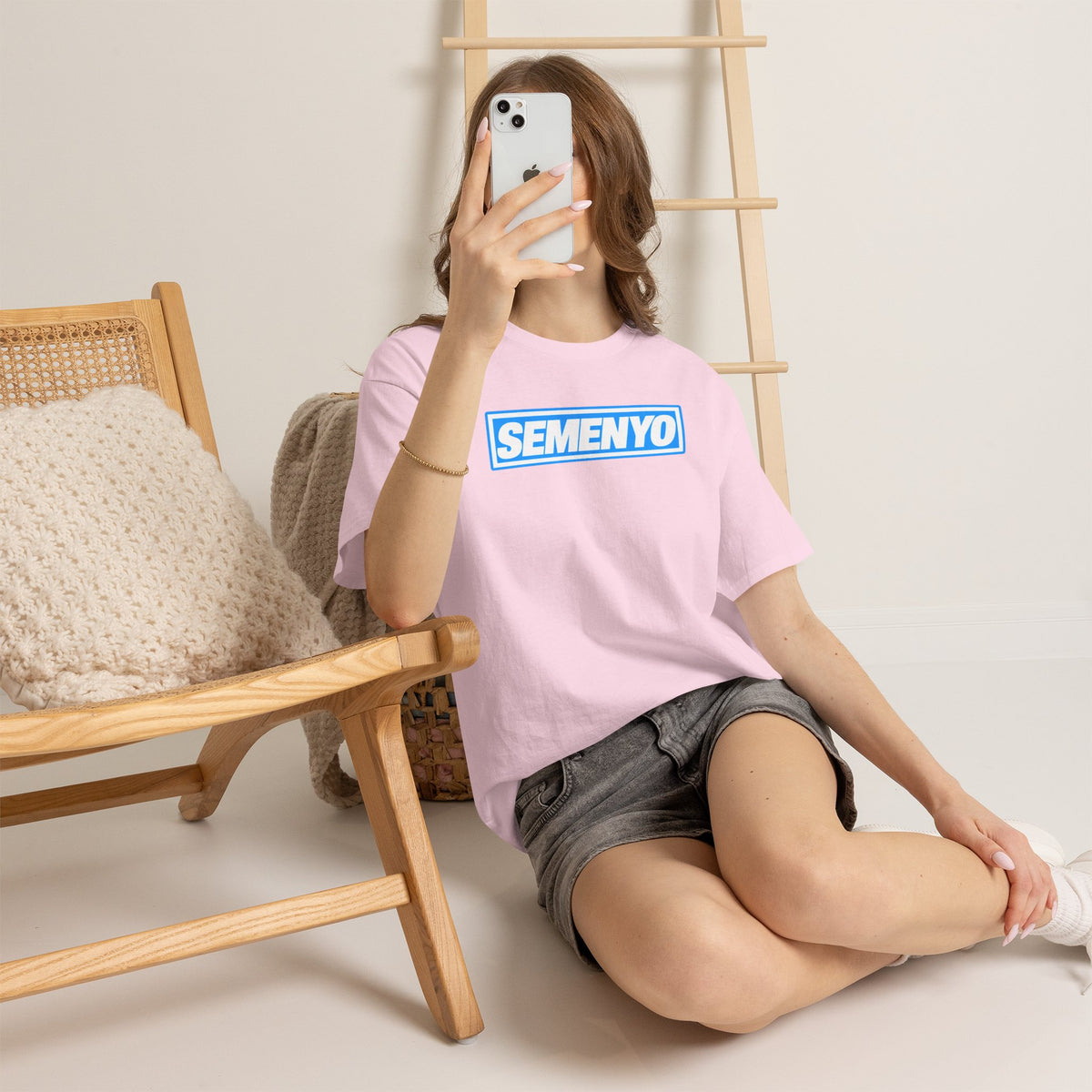 Semenyo Logo T-Shirt — Bold Blue Box-Text Tee
