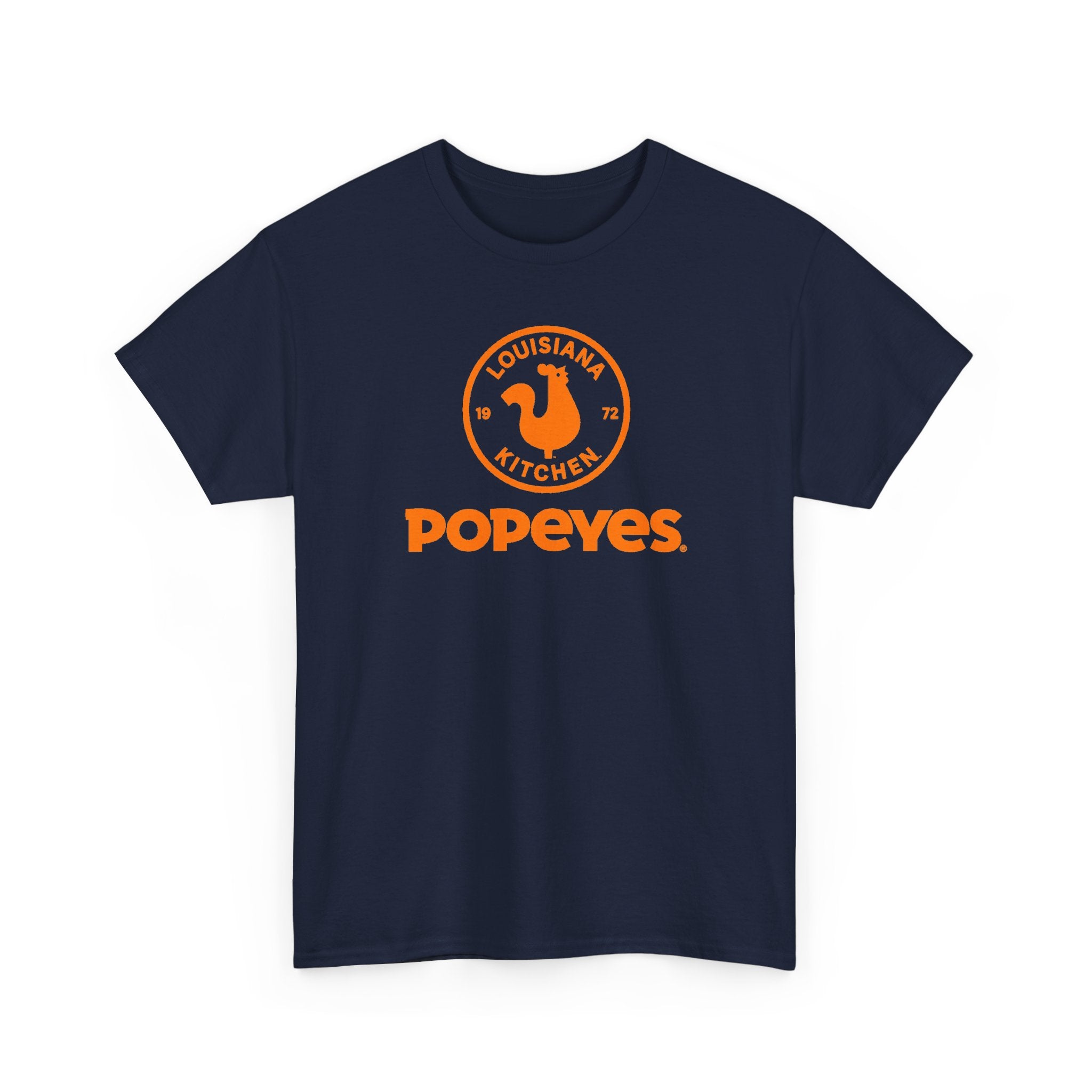 Popeyes Logo T-Shirt — Vintage Orange Louisiana Kitchen Tee