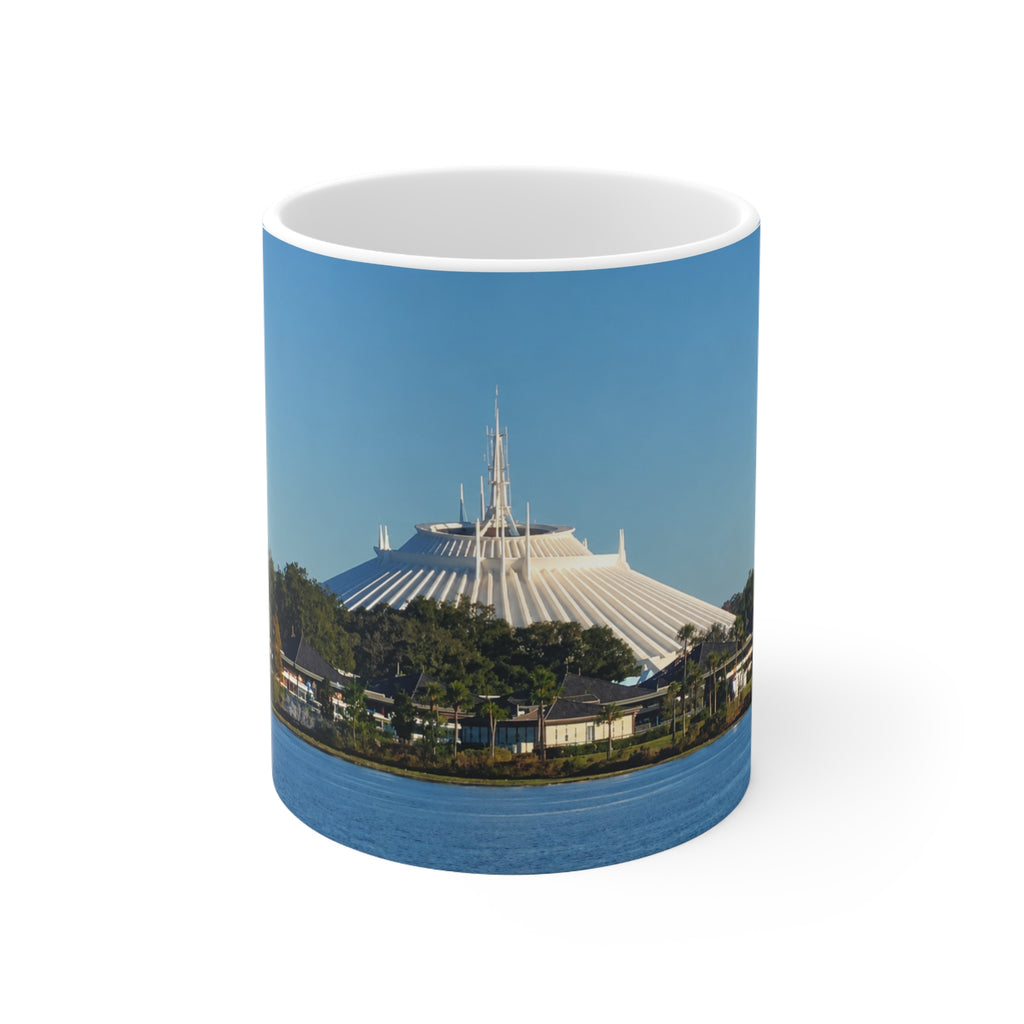 Space Mountain Skyline Mug — Scenic Theme Park Ceramic Coffee Cup (11oz & 15oz)