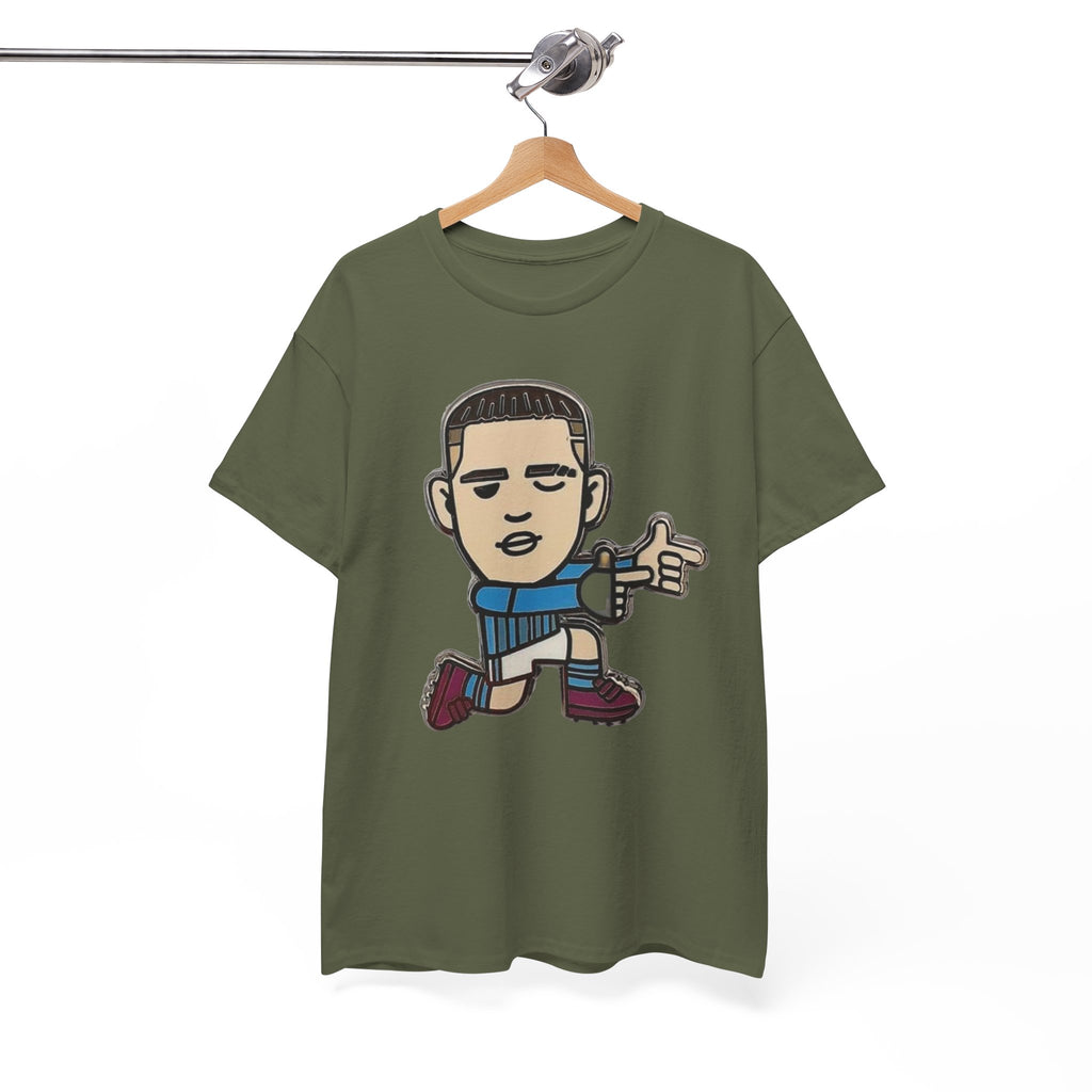 Phil Foden Cartoon Dance Pose Tee - Funky Character Graphic T-Shirt