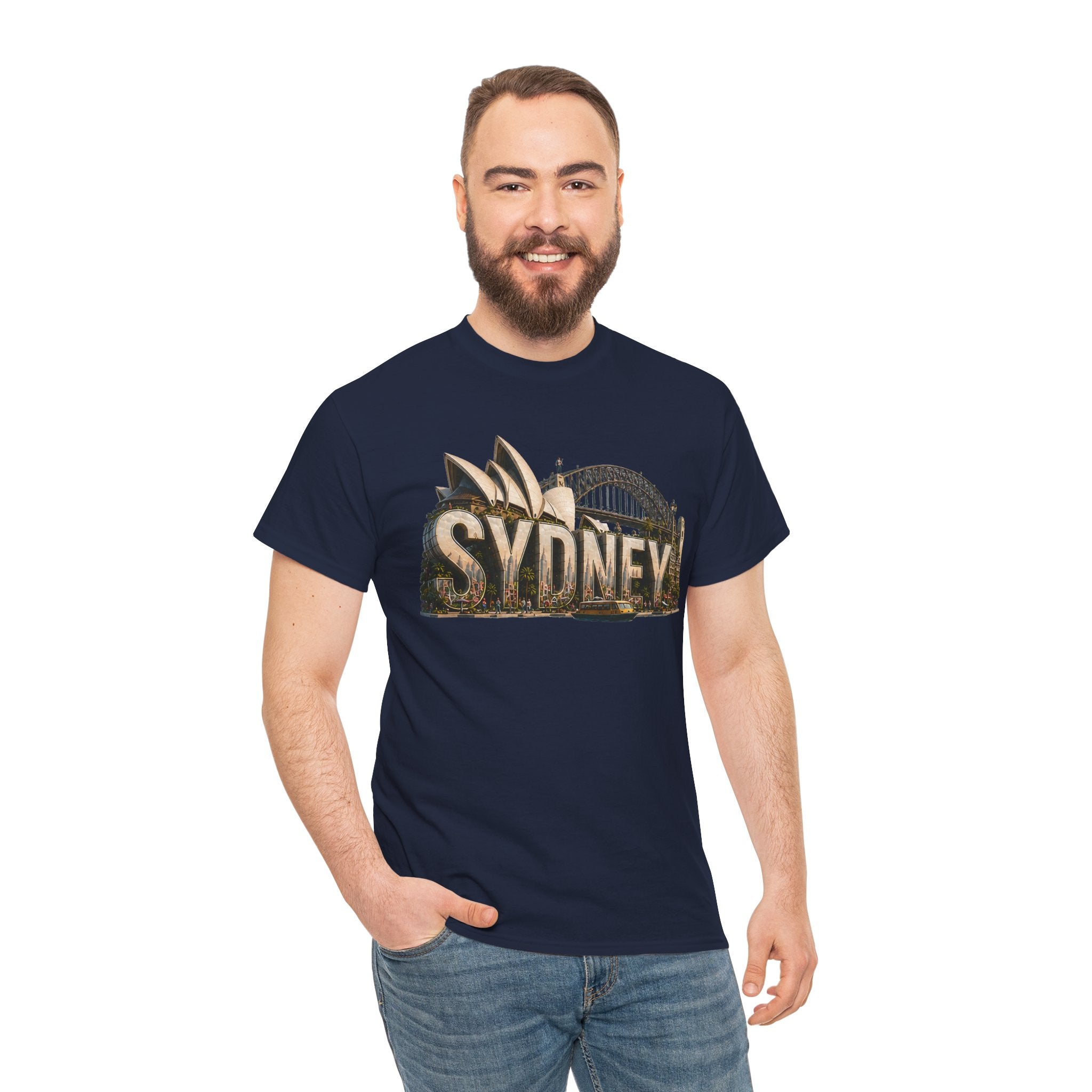 Sydney Landmark T‑Shirt — Vintage Sydney Opera House & Harbour Bridge Tee