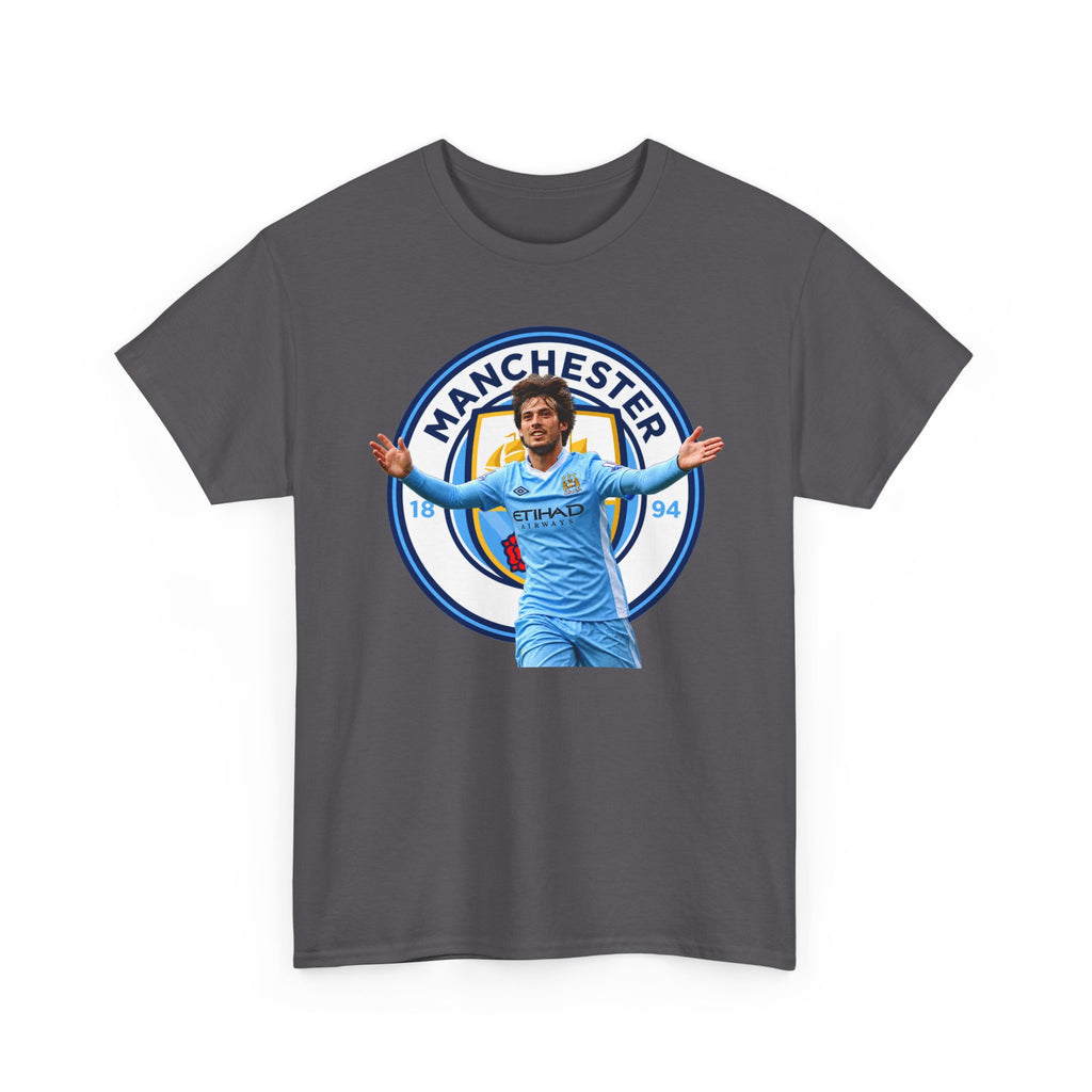David Silva Manchester Legend Football Tee — Player Celebration Design