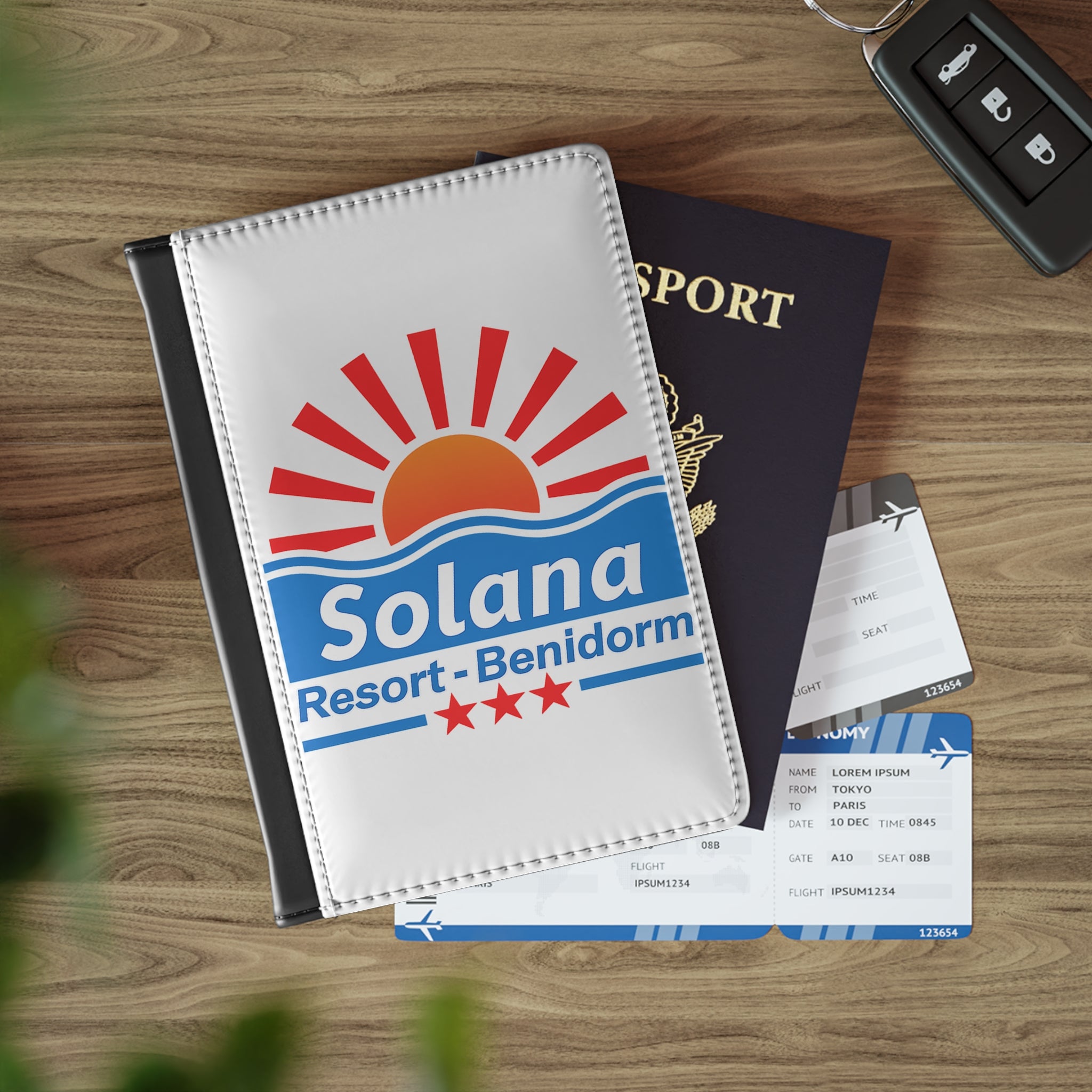 Passport Cover — Solana Resort Benidorm Sun & Waves Travel Passport Holder