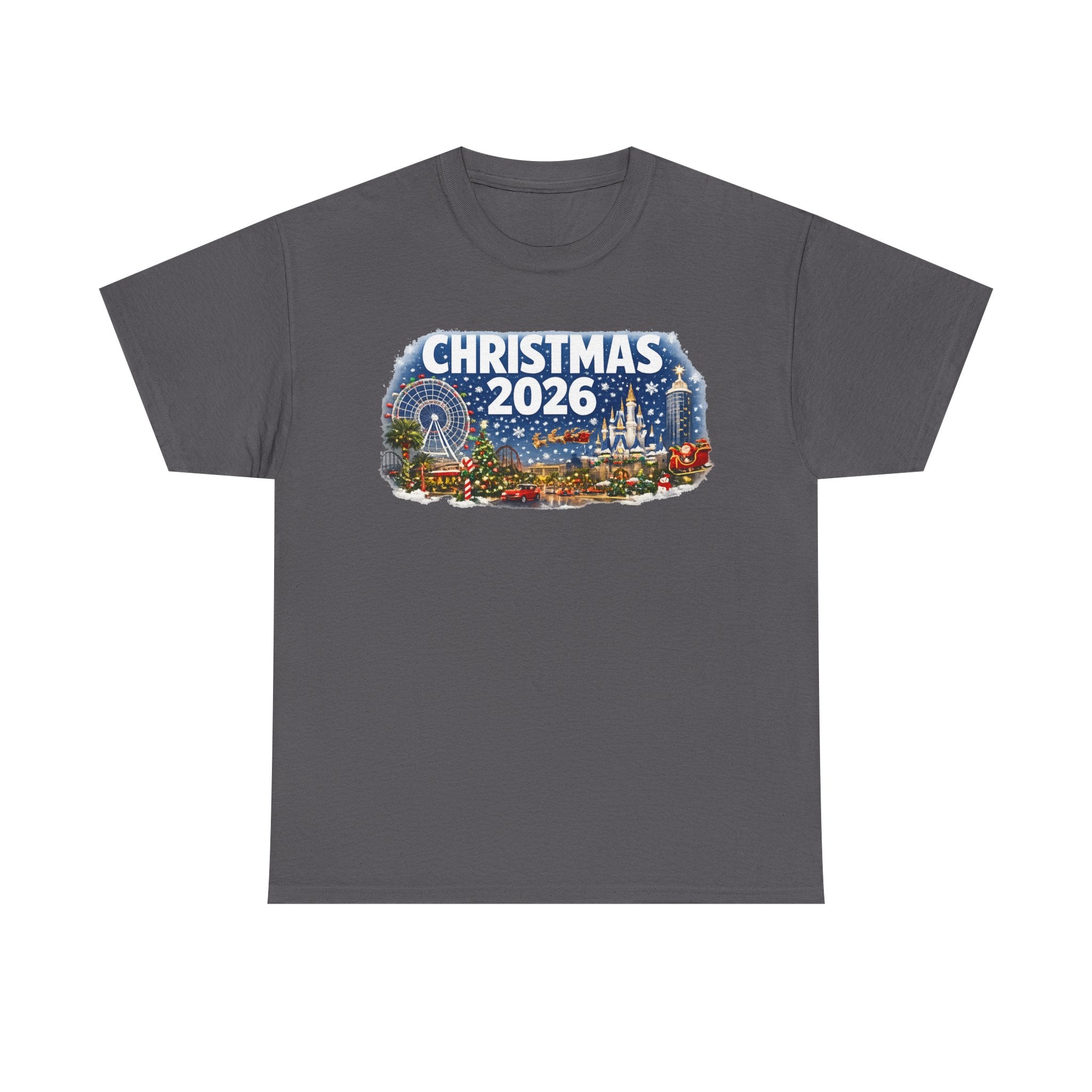 Christmas 2026 Holiday Tee — Festive Winter Village Graphic T-Shirt