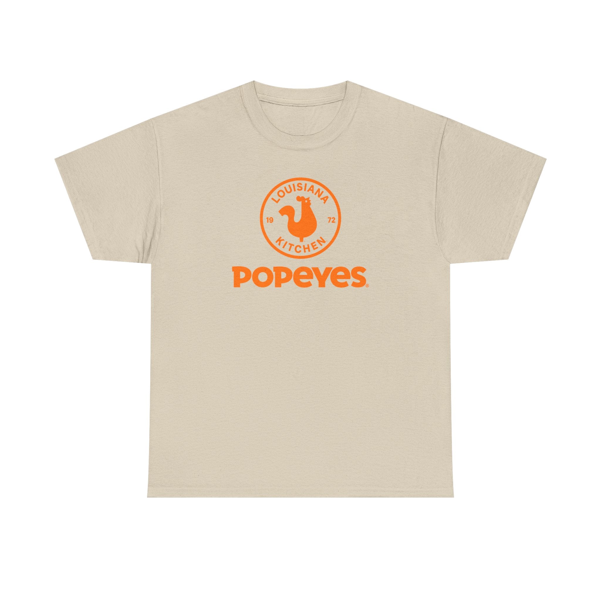 Popeyes Logo T-Shirt — Vintage Orange Louisiana Kitchen Tee
