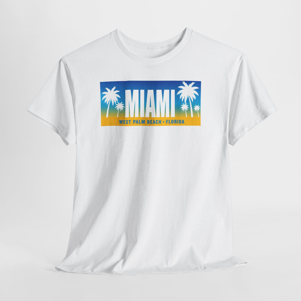 Miami West Palm Beach Vintage Tee — "MIAMI" Beach Palm Trees T‑Shirt