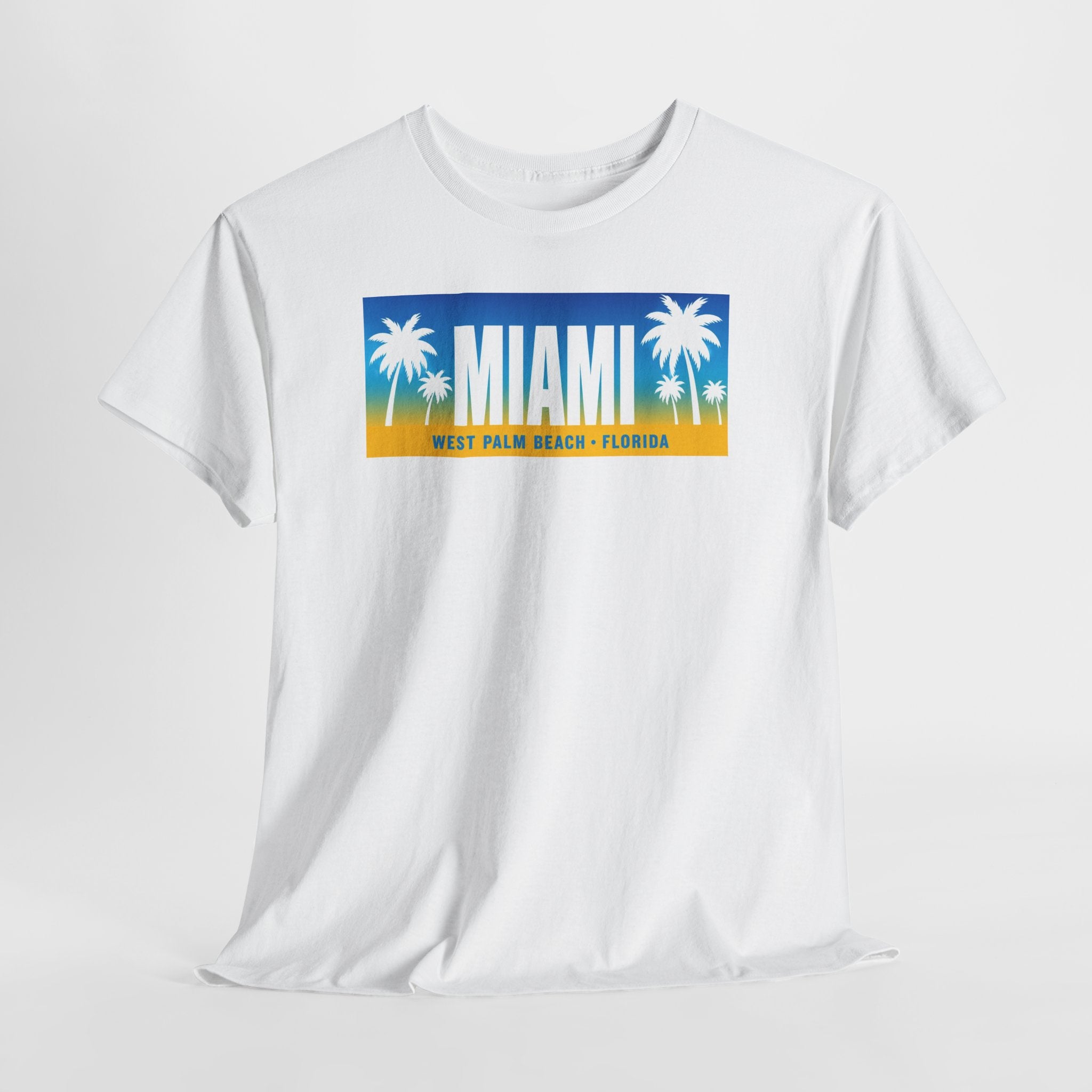 Miami West Palm Beach Vintage Tee — "MIAMI" Beach Palm Trees T‑Shirt