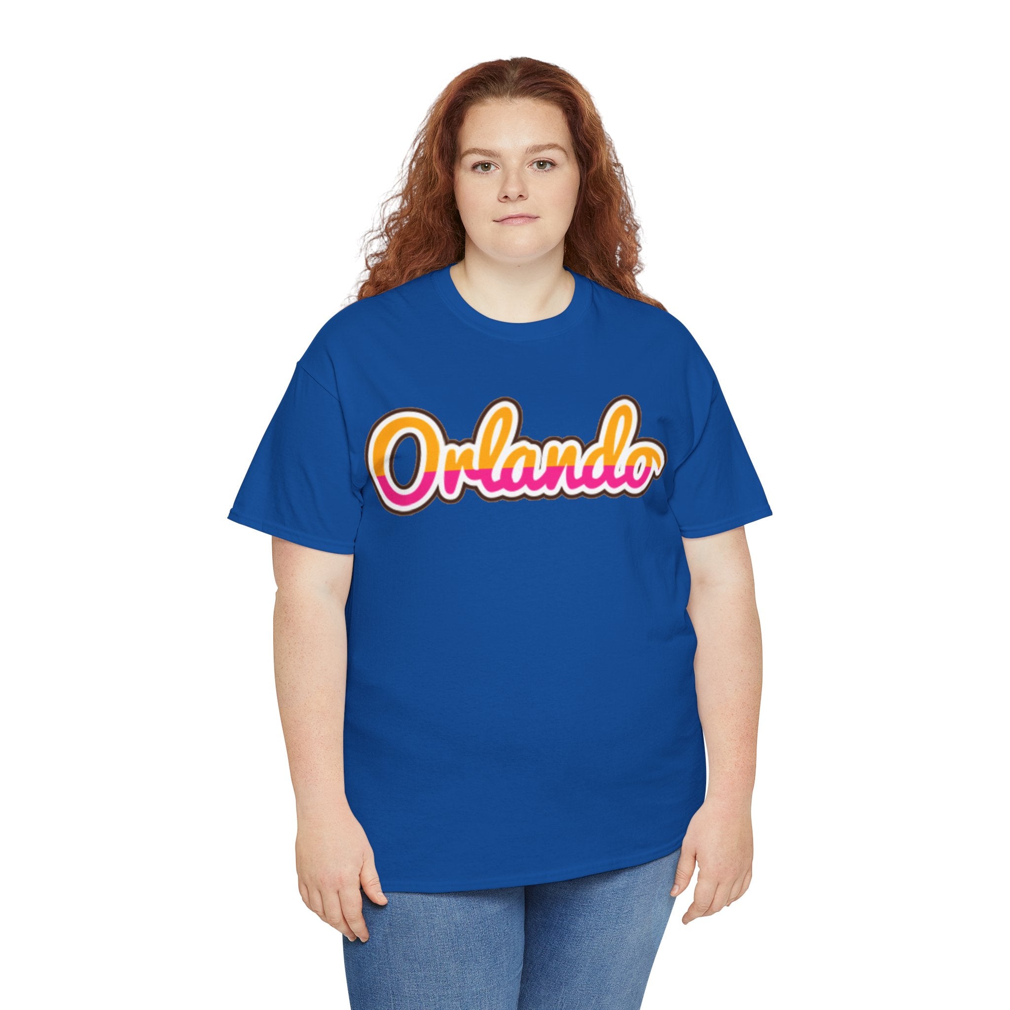 Orlando Retro Script Tee — Vintage Sunset City Souvenir Shirt