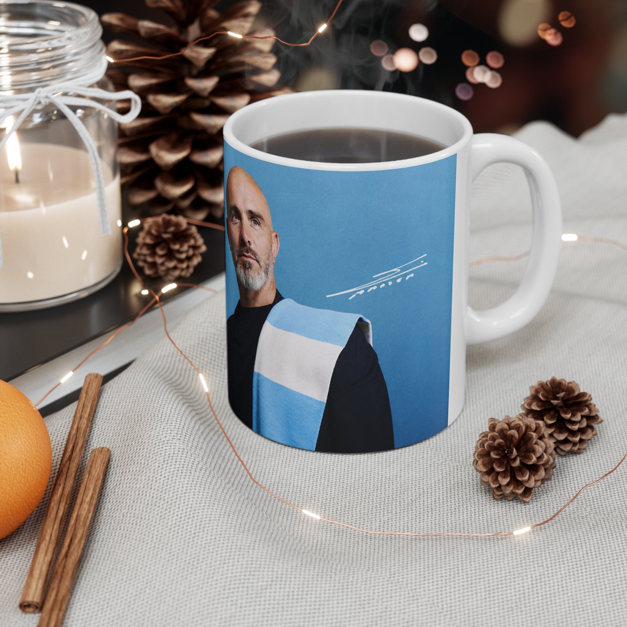 Enzo Maresca Manchester City Welcome Back Coffee Mug — Blue Ceramic 11oz & 15oz