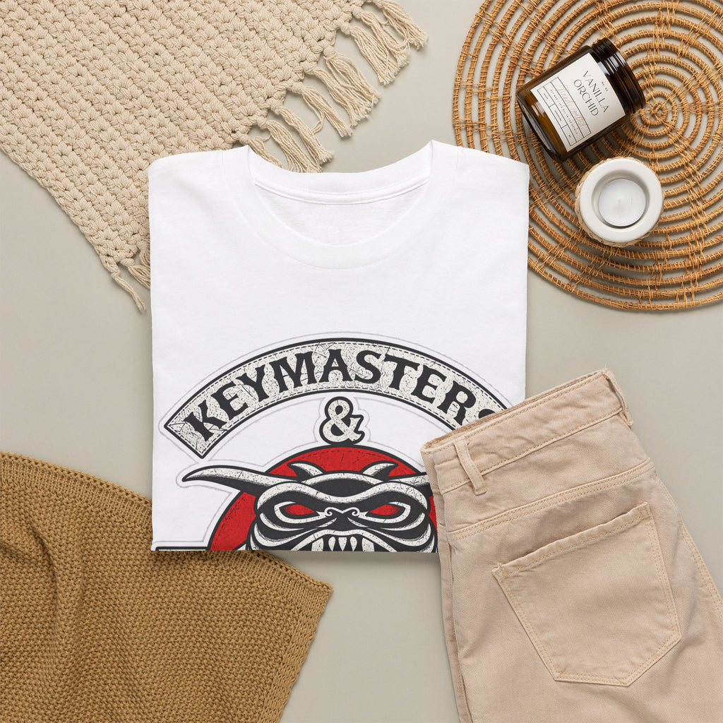Keymasters & Gatekeepers Tee — Retro Demon Key Emblem Shirt (Since 1984)