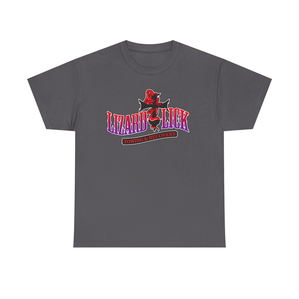 Lizard Lick T-Shirt — Retro Neon Logo Tee with Lizard & Cowboy Graphic
