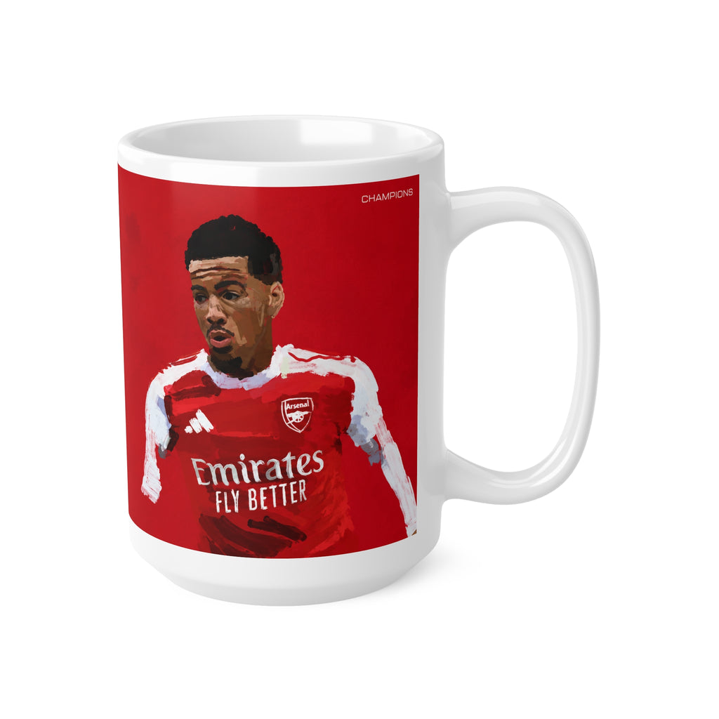 Ethan Nwaneri Arsenal Champions Ceramic Mug — Football Player Red 11oz/15oz