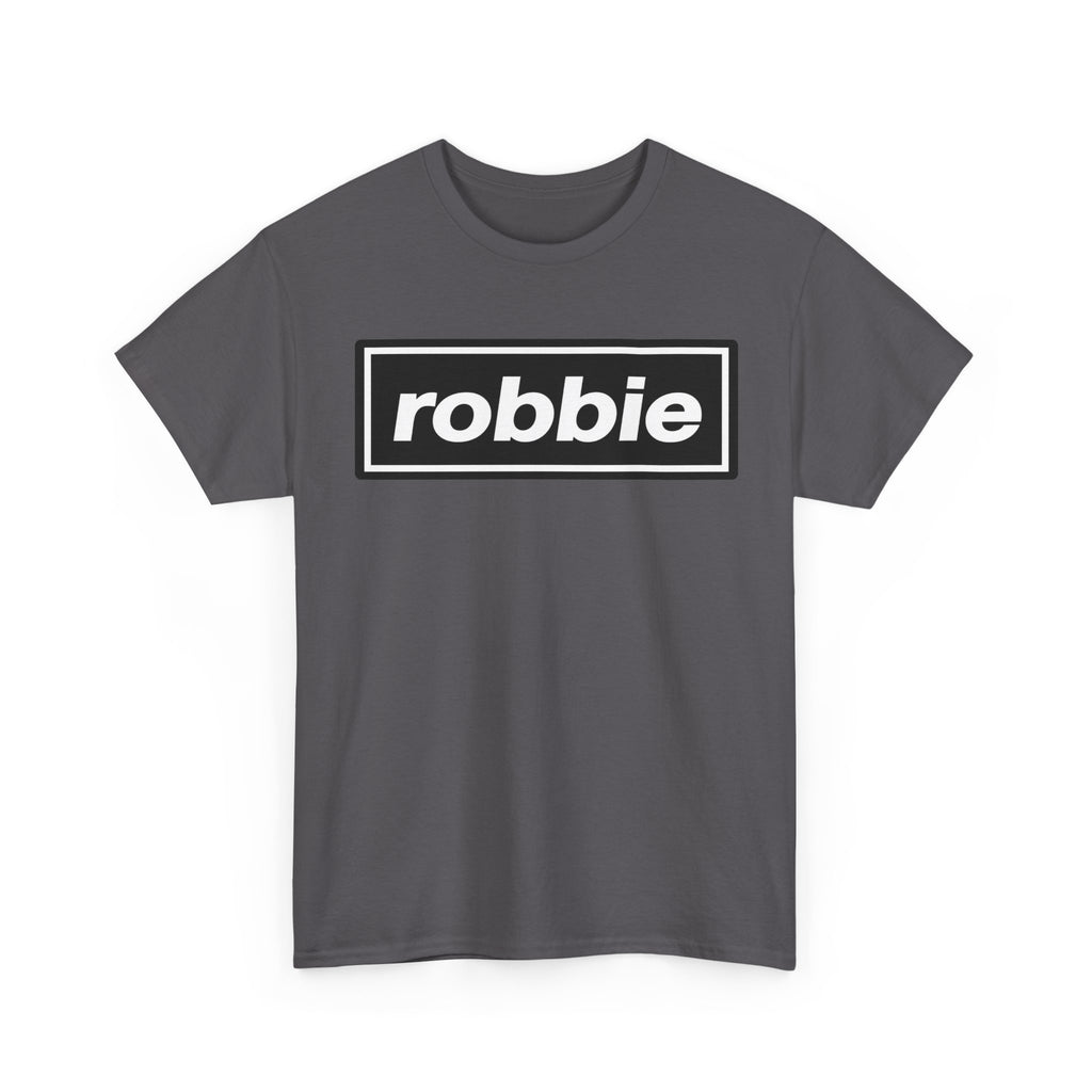 Robbie Inspired Cotton T-Shirt — Minimal Black Box Logo T-Shirt