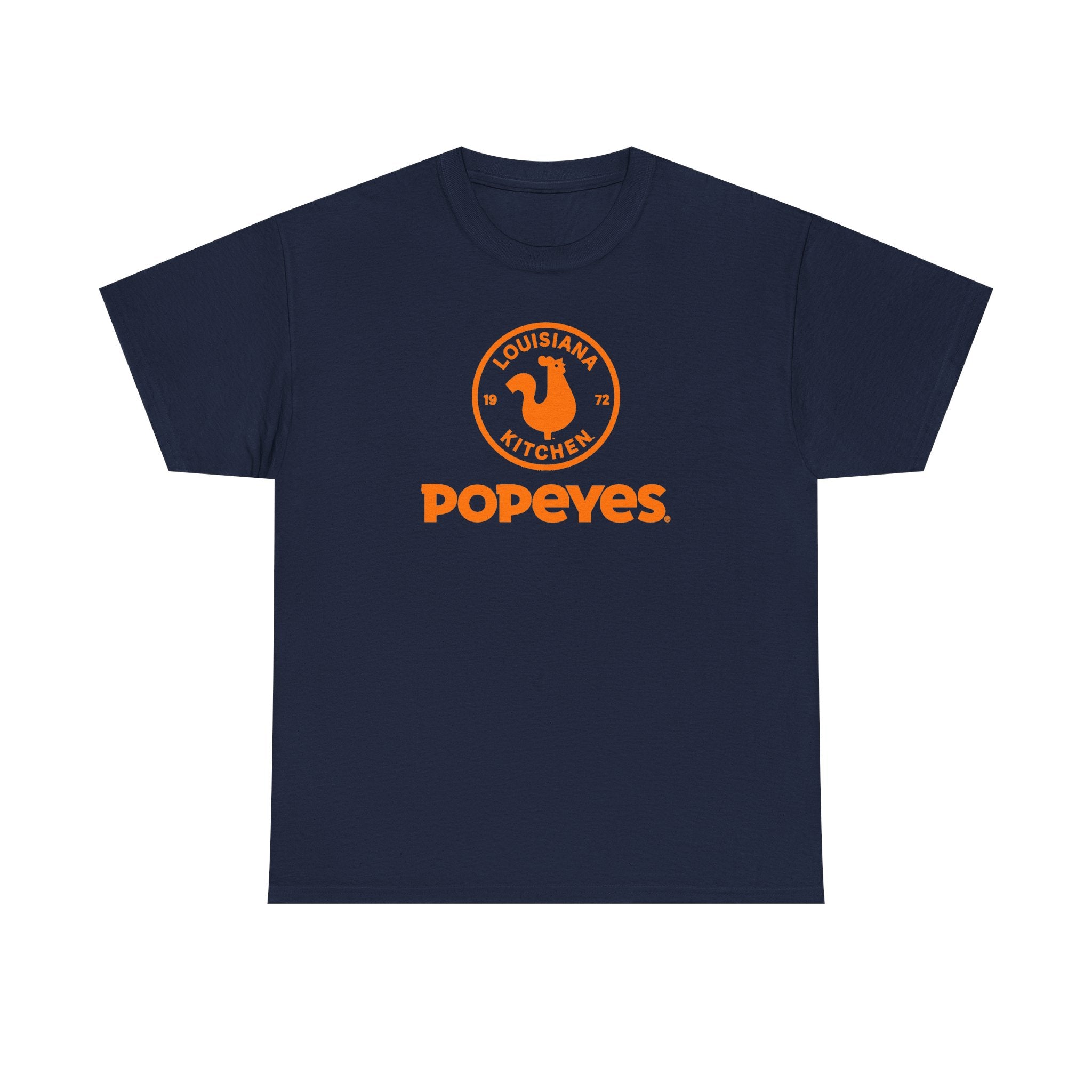 Popeyes Logo T-Shirt — Vintage Orange Louisiana Kitchen Tee
